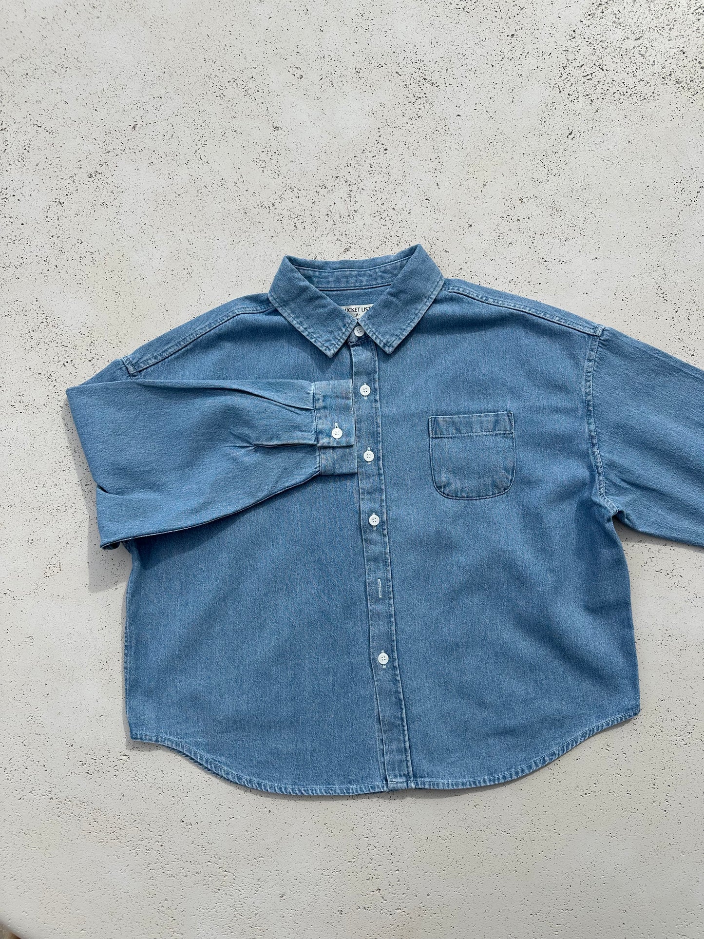 Bucket oversized denim shirt - blue