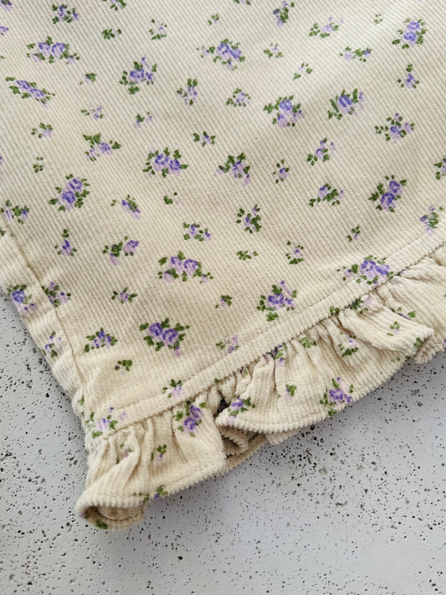 Lilly flower rib pants - ecru