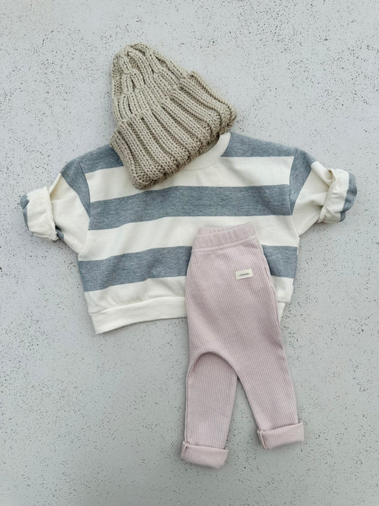 Bebe milk sweatshirt - ecru/grey