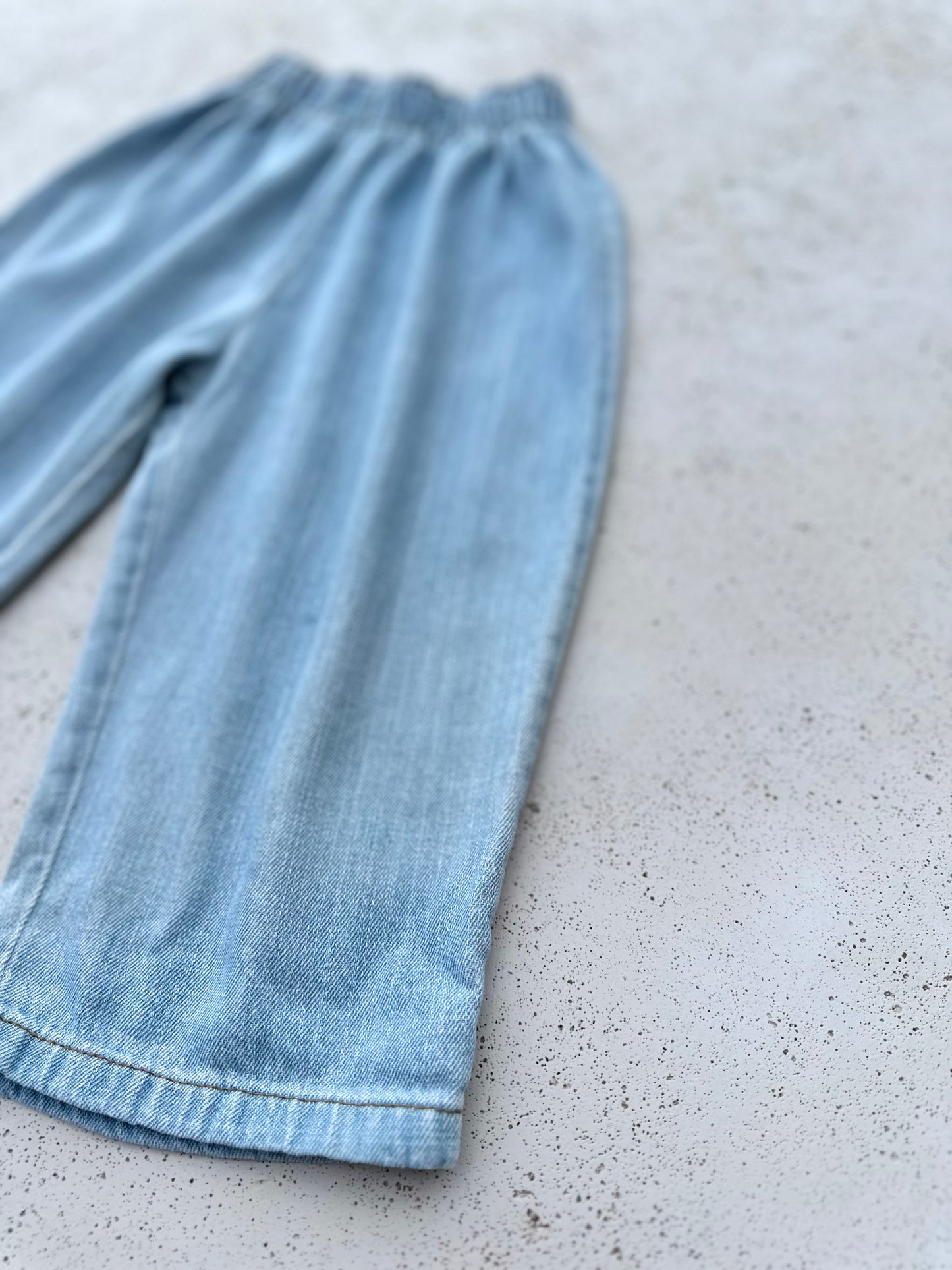 Lily soft slub jeans - Light blue