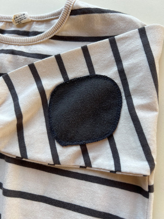 Rory patch tee stripes - charcoal