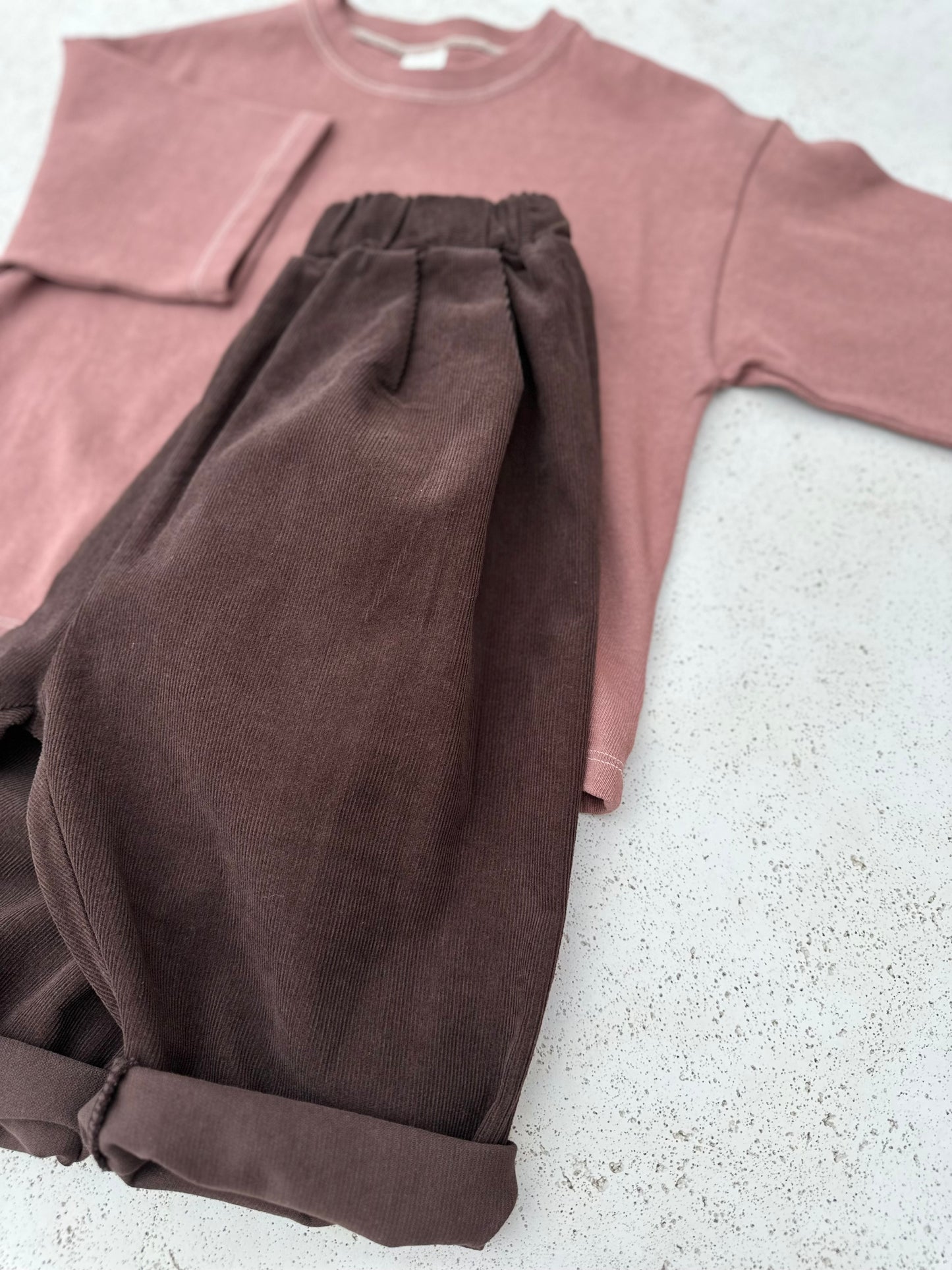 Comfy thick stitch tee - burgundy