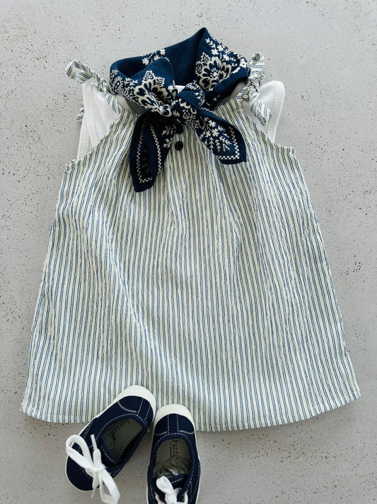 Raphi mini dress - navy stripe