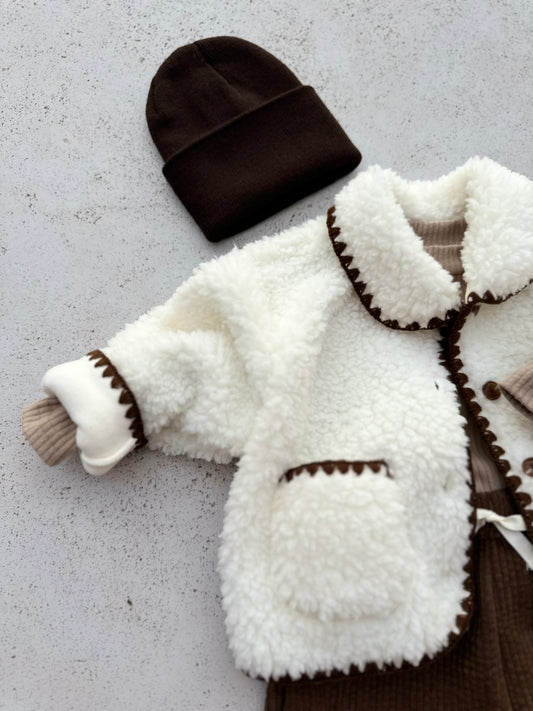 Bebe mellow fleece jacket - cream