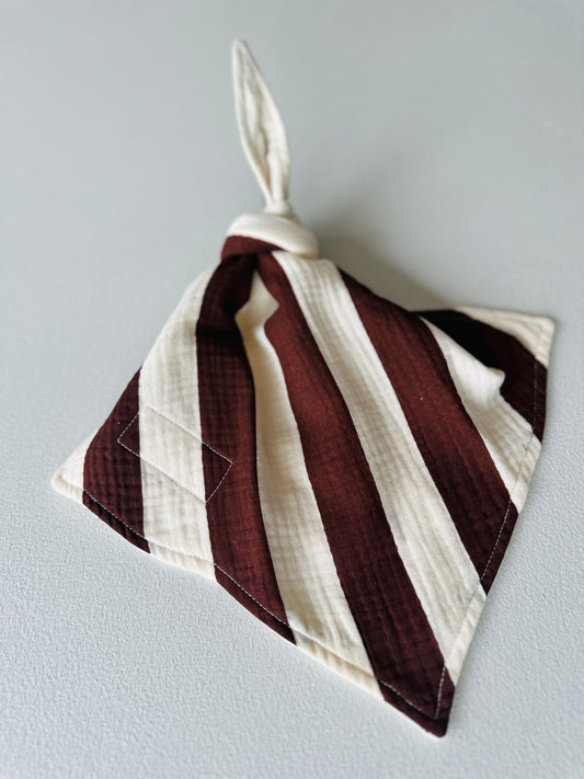 Pacifier cloth cuddle - brown stripe