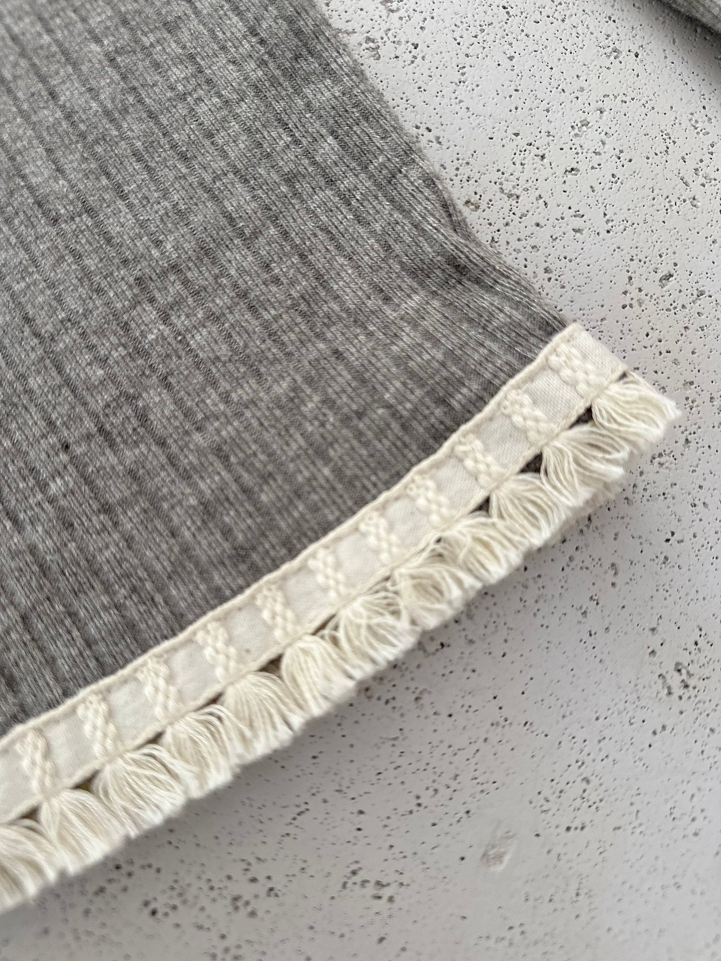 Celeste knit & lace pants - grey