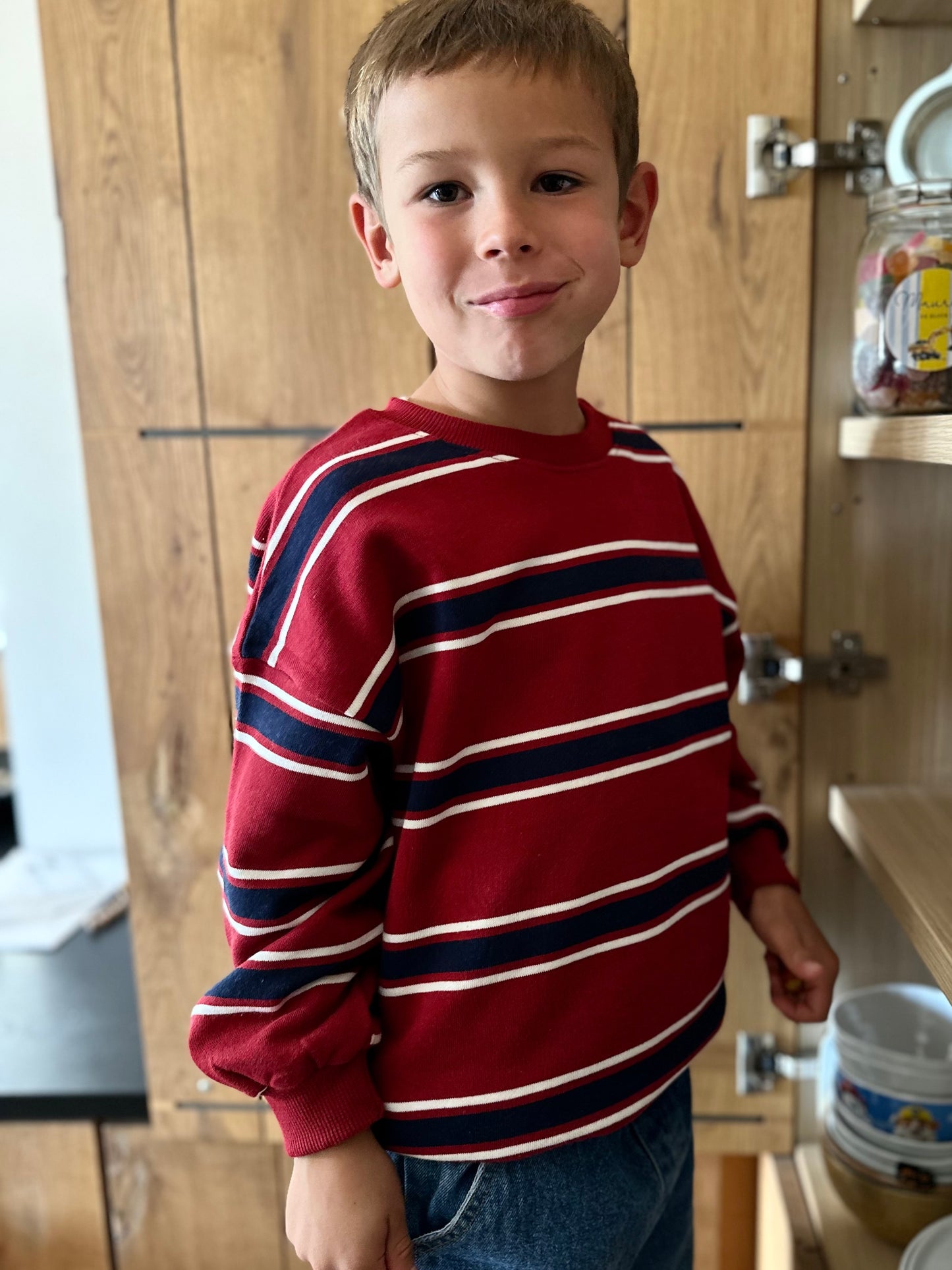 Dotti stripes sweater - wine red