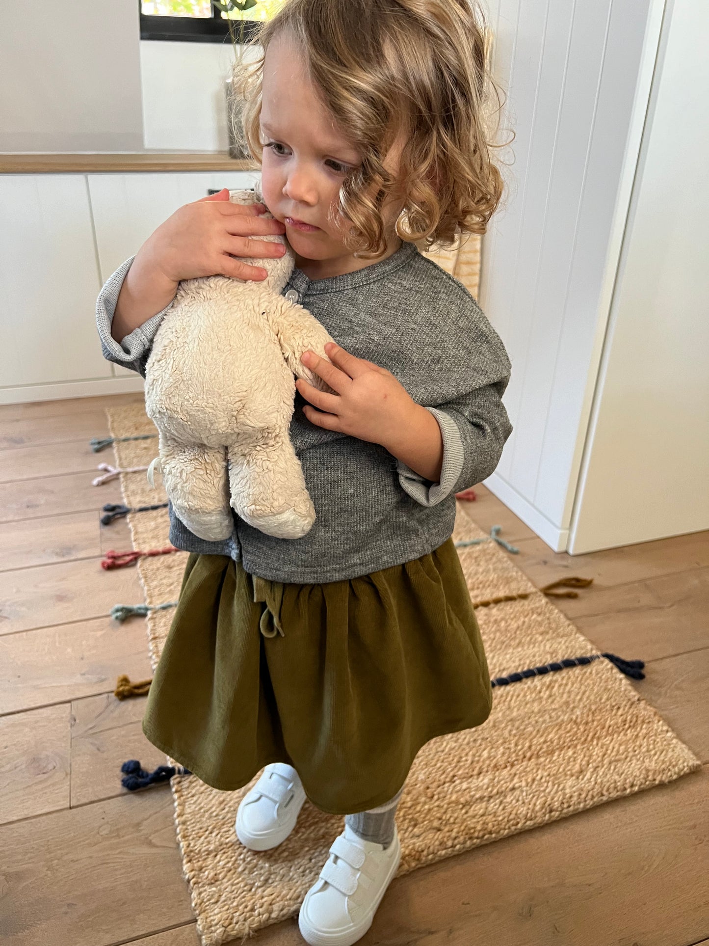 Corduroy Skirt - Olive - Last one 7-8y