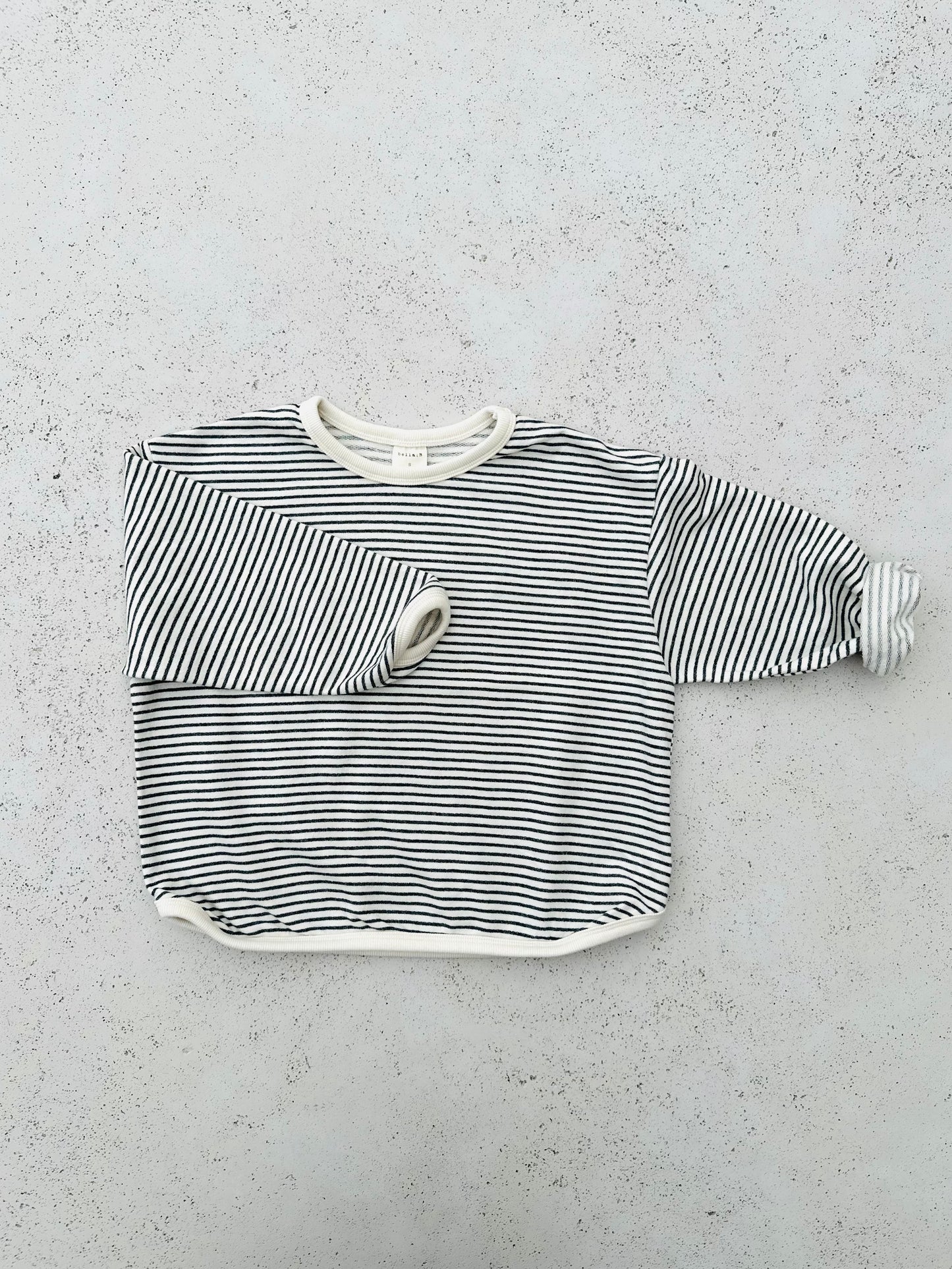 Bangbang stripe sweater - charcoal