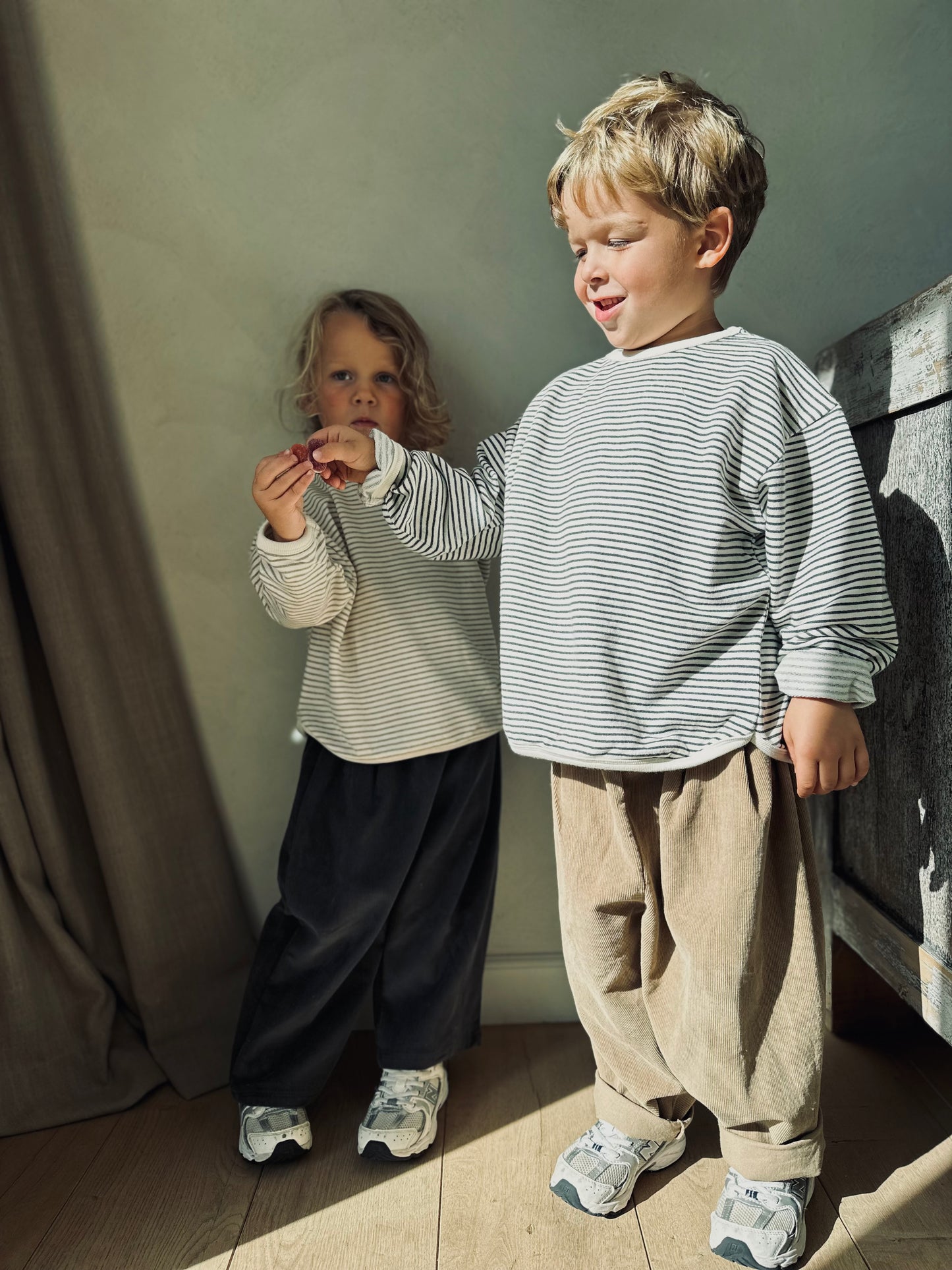 Finger rib pants - camel