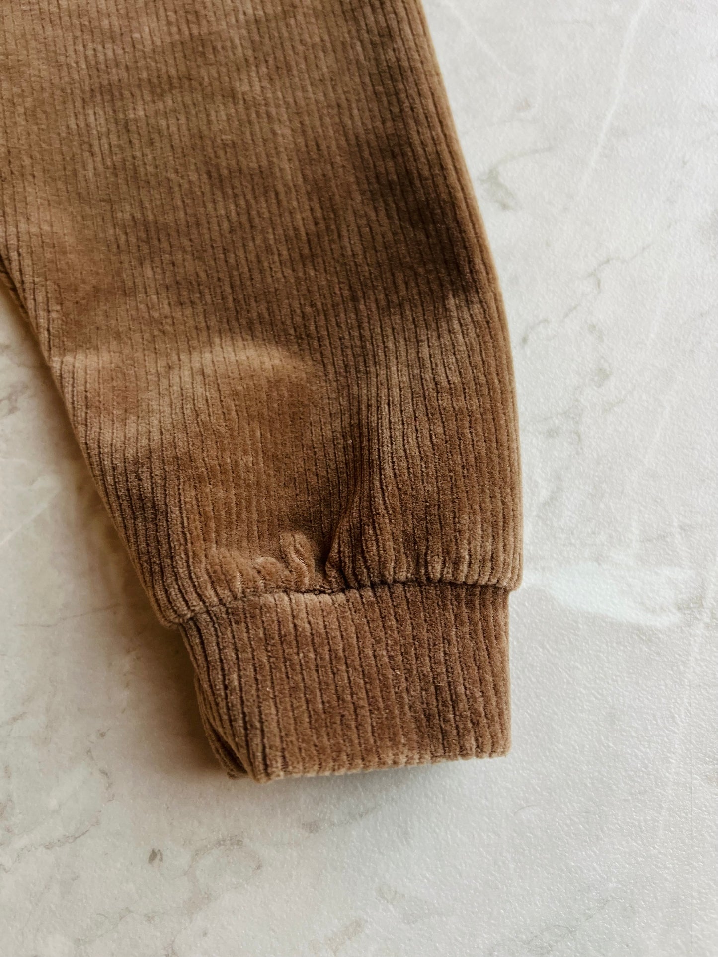 Soft rib joggers - brown