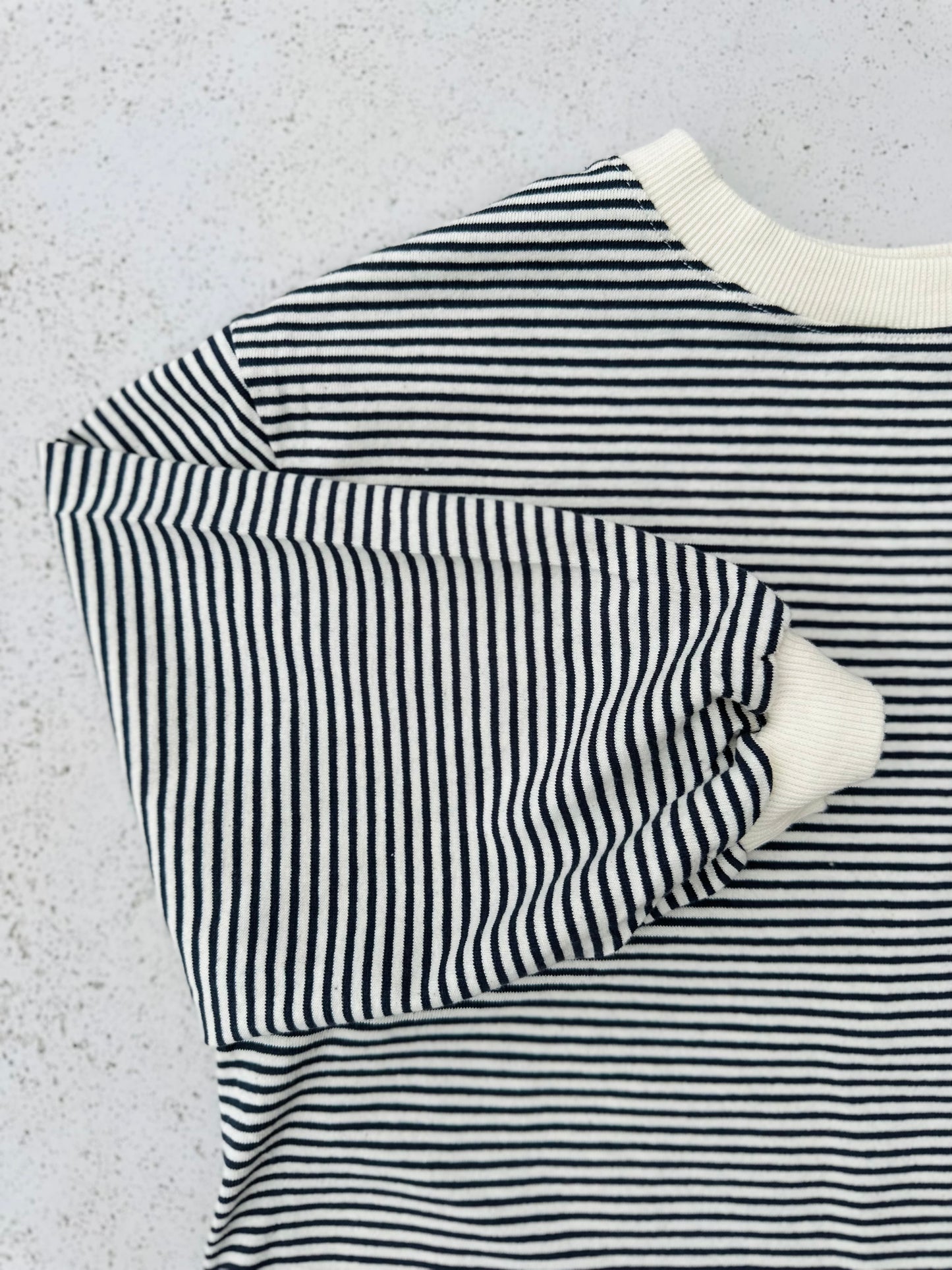Melmel loose stripe sweatshirt - charcoal