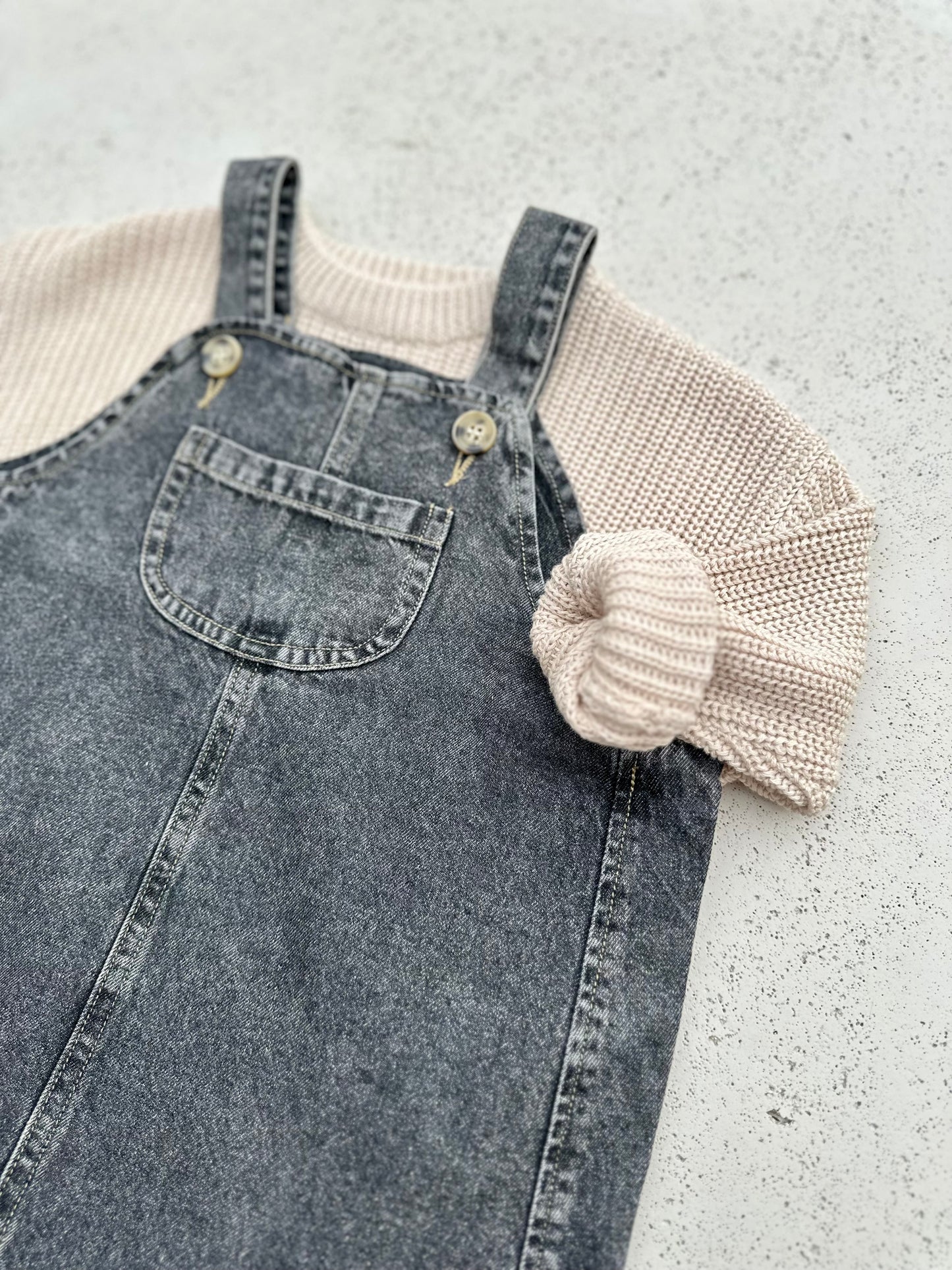 Alexis Denim Overall - Washed black