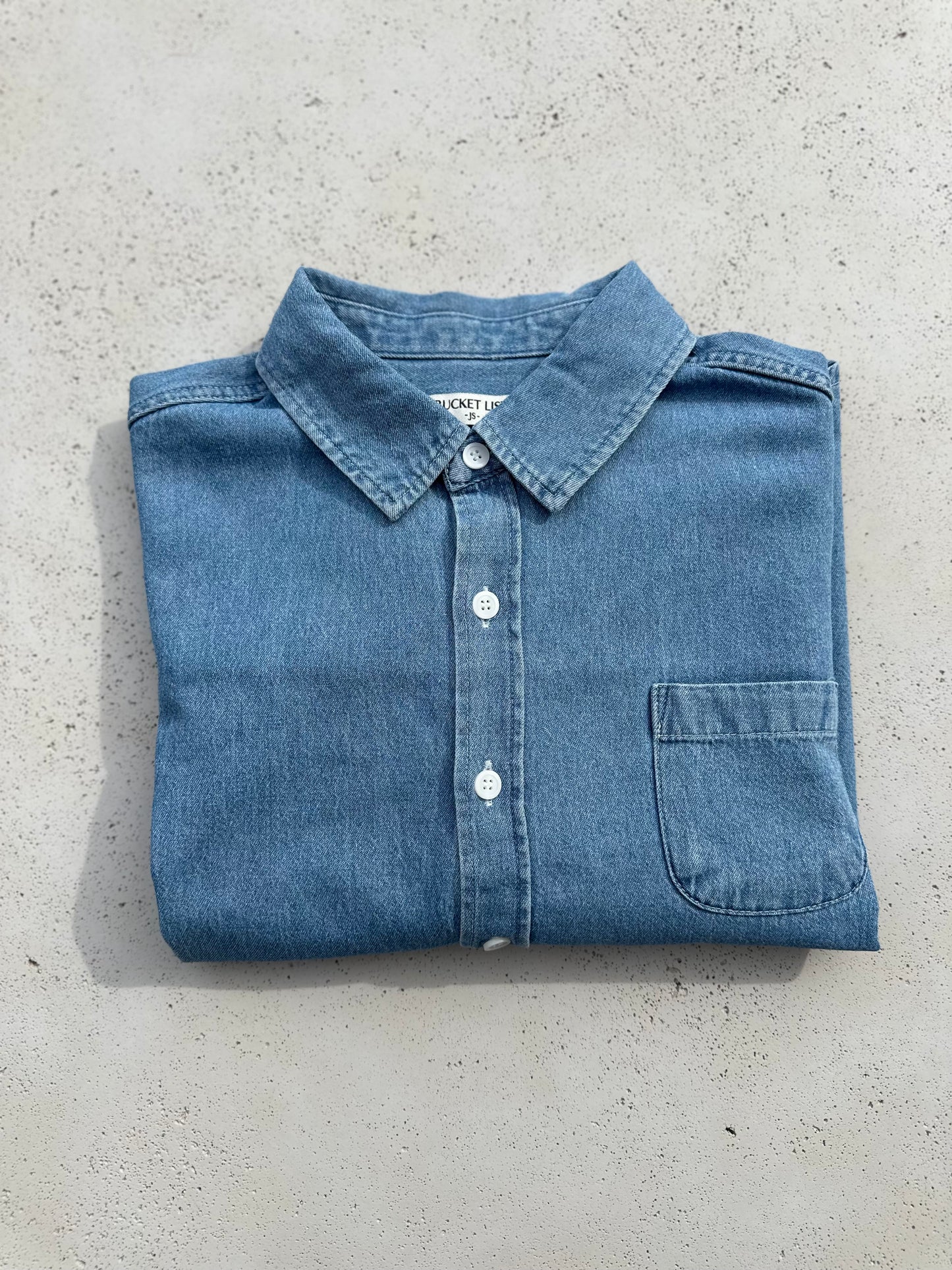 Bucket oversized denim shirt - blue
