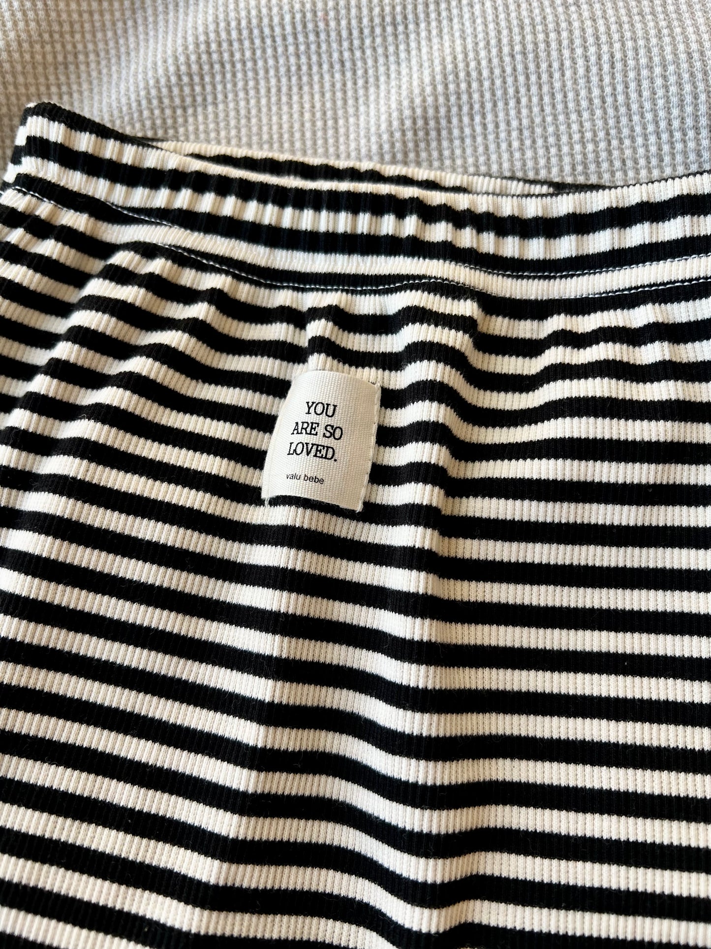 Bebe striped leggings - black