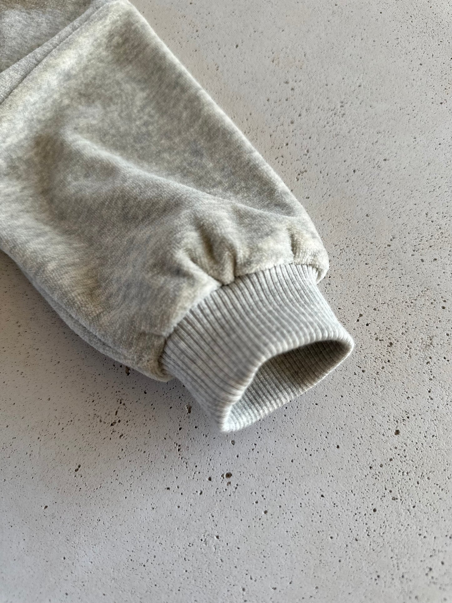 Pom velour collar sweatshirt - melange