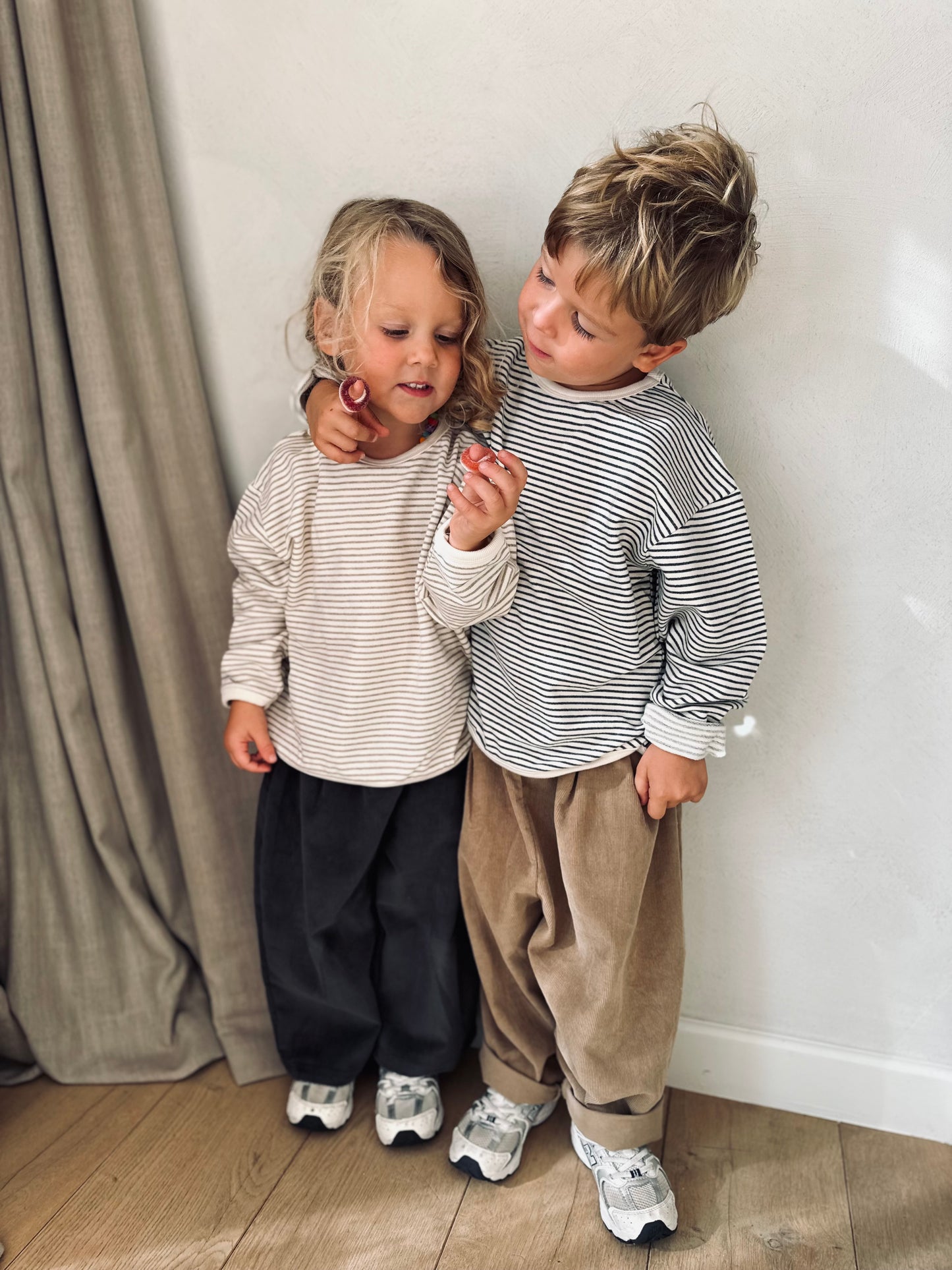 Finger rib pants - camel
