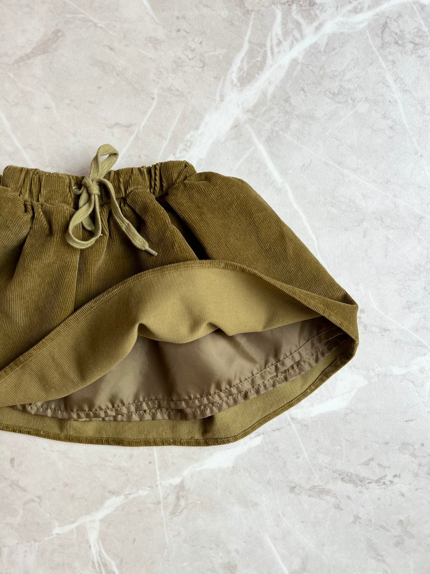 Corduroy Skirt - Olive - Last one 7-8y