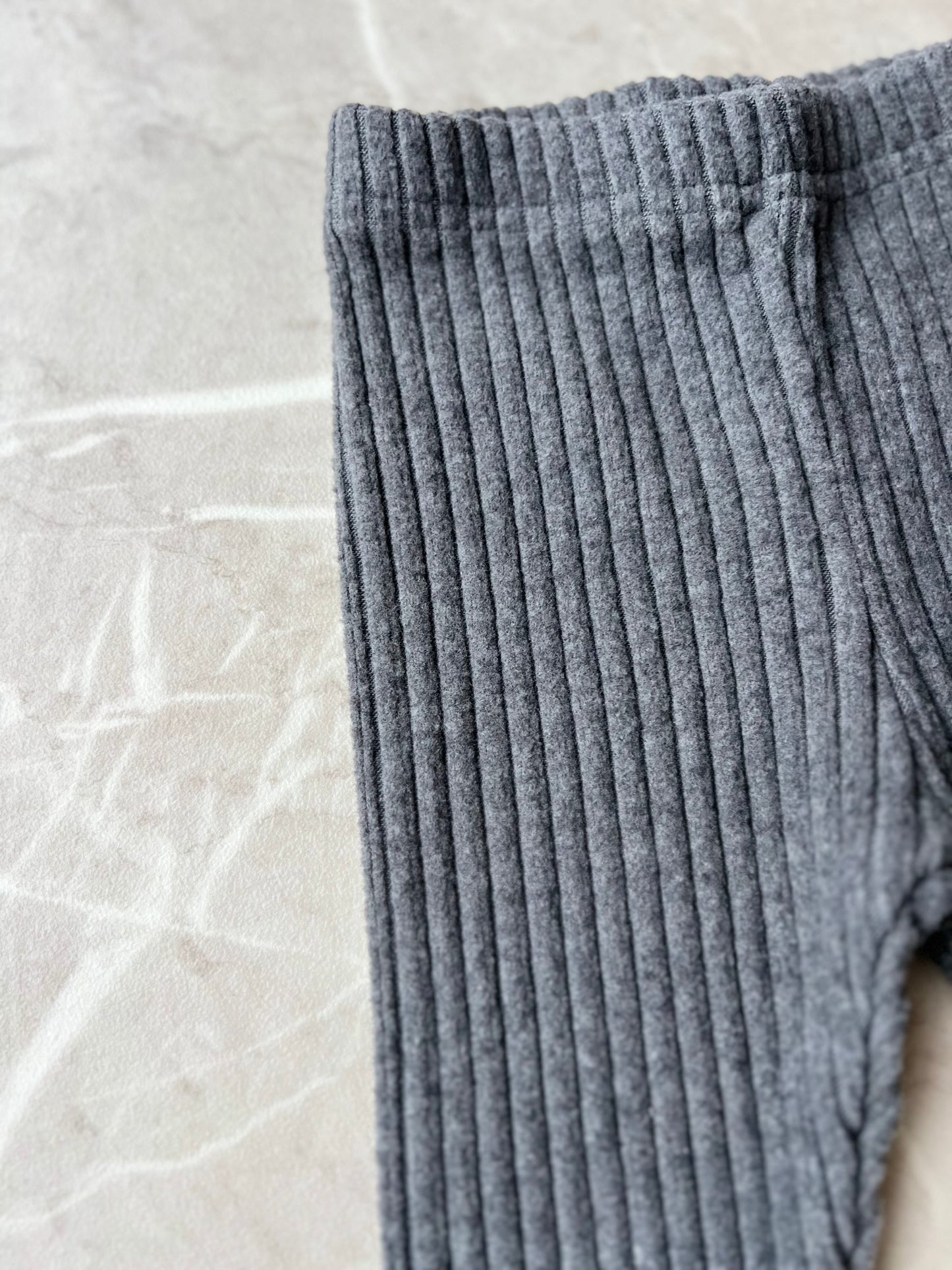 Rib knit leggings - grey