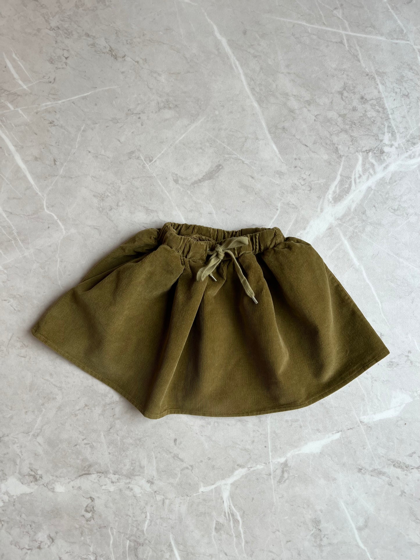 Corduroy Skirt - Olive - Last one 7-8y