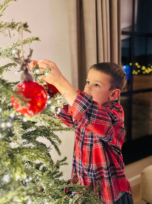 Arthur flannel tartan shirt - red