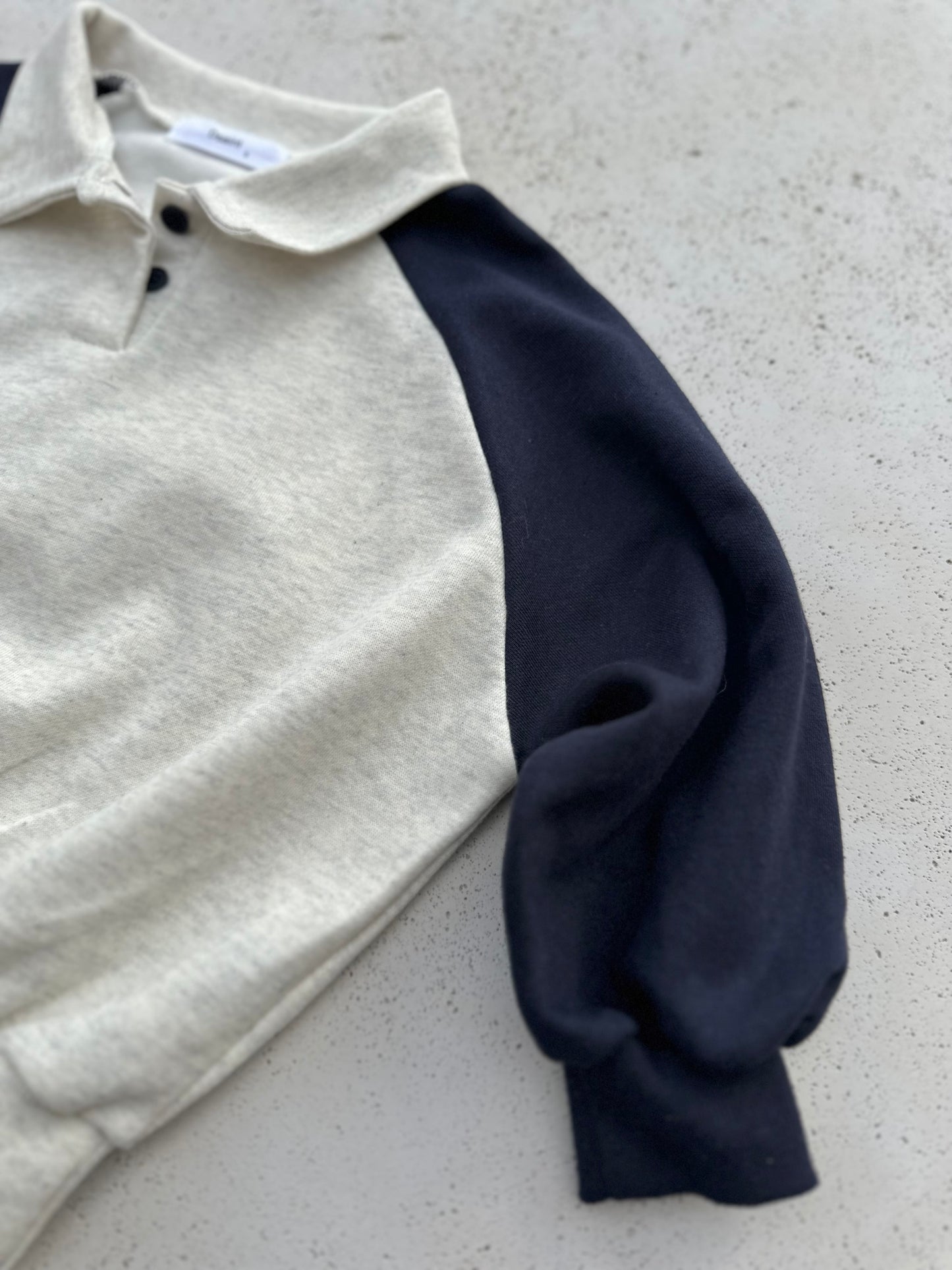 Raglan collar sweatshirt - navy-melange