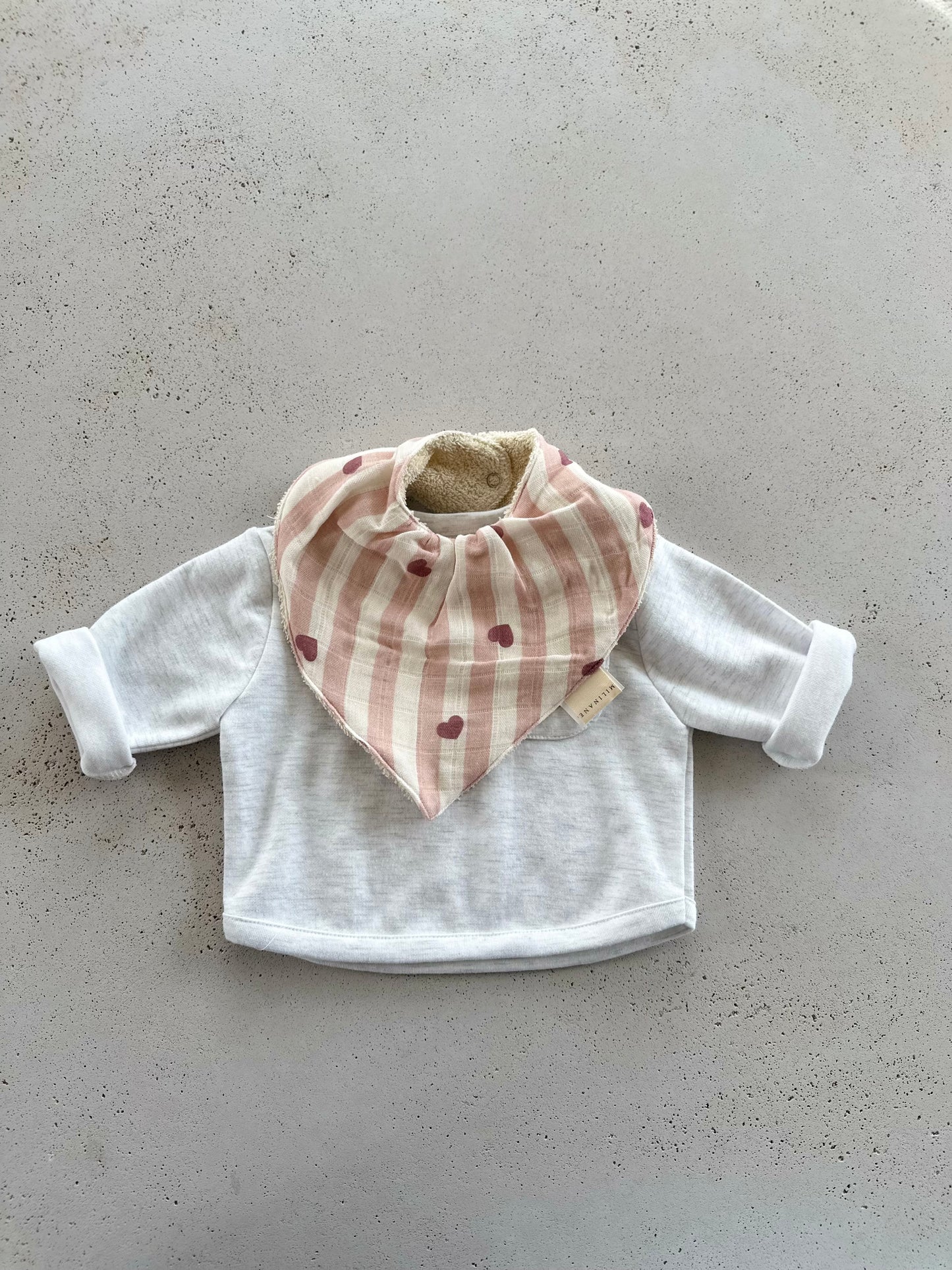 Mael bandana bavette - pink hearts