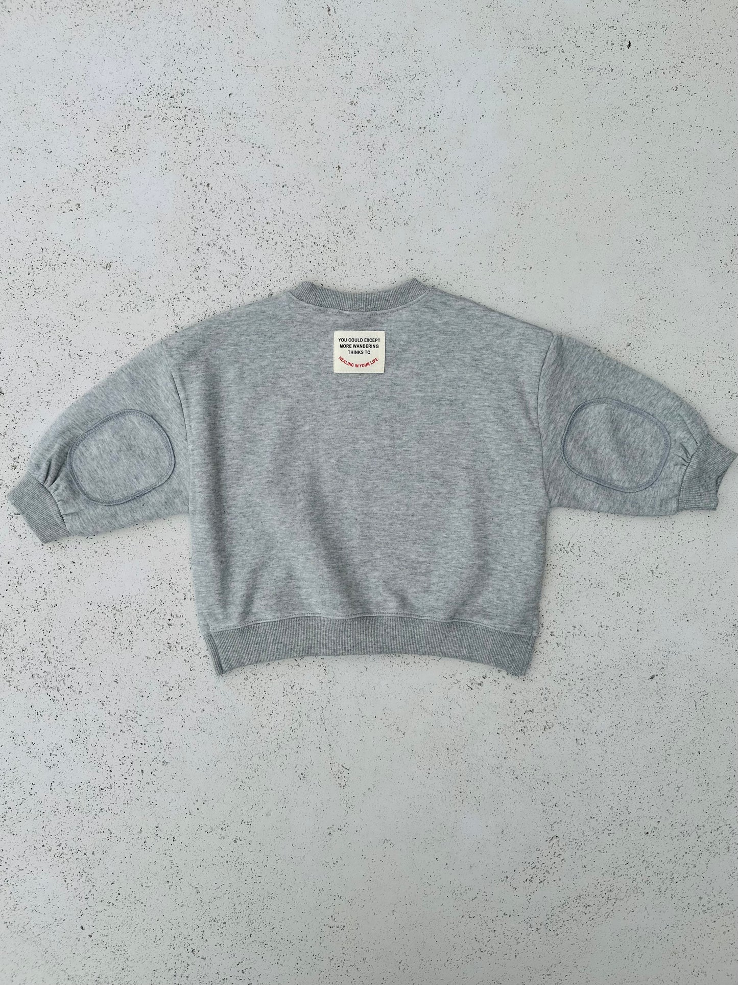Patch pancake sweater - melange