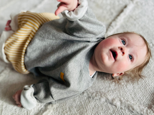 Bebe mari sweater - grey/yellow