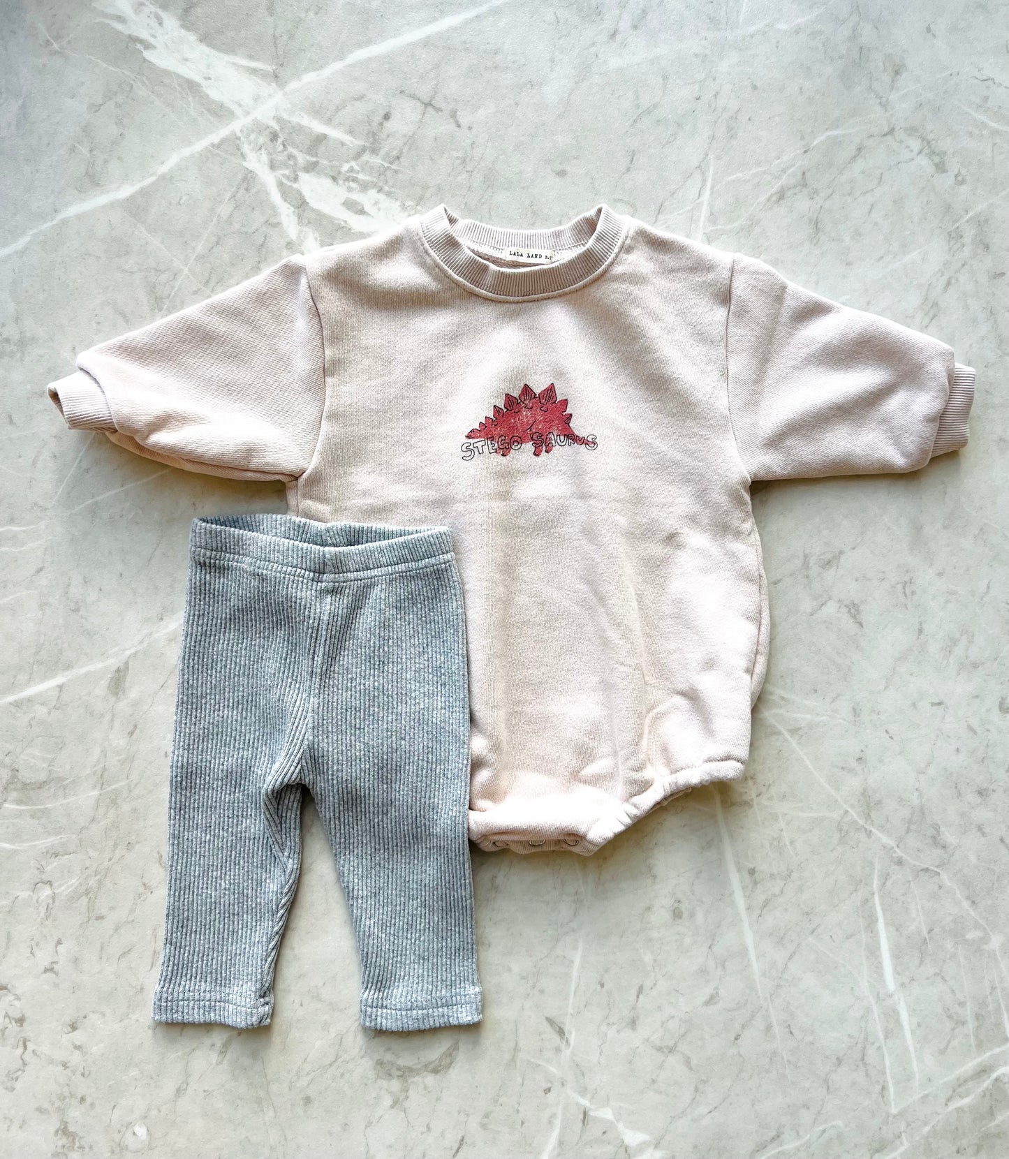 Bebe chewy rib leggings - blue/melange/mocha