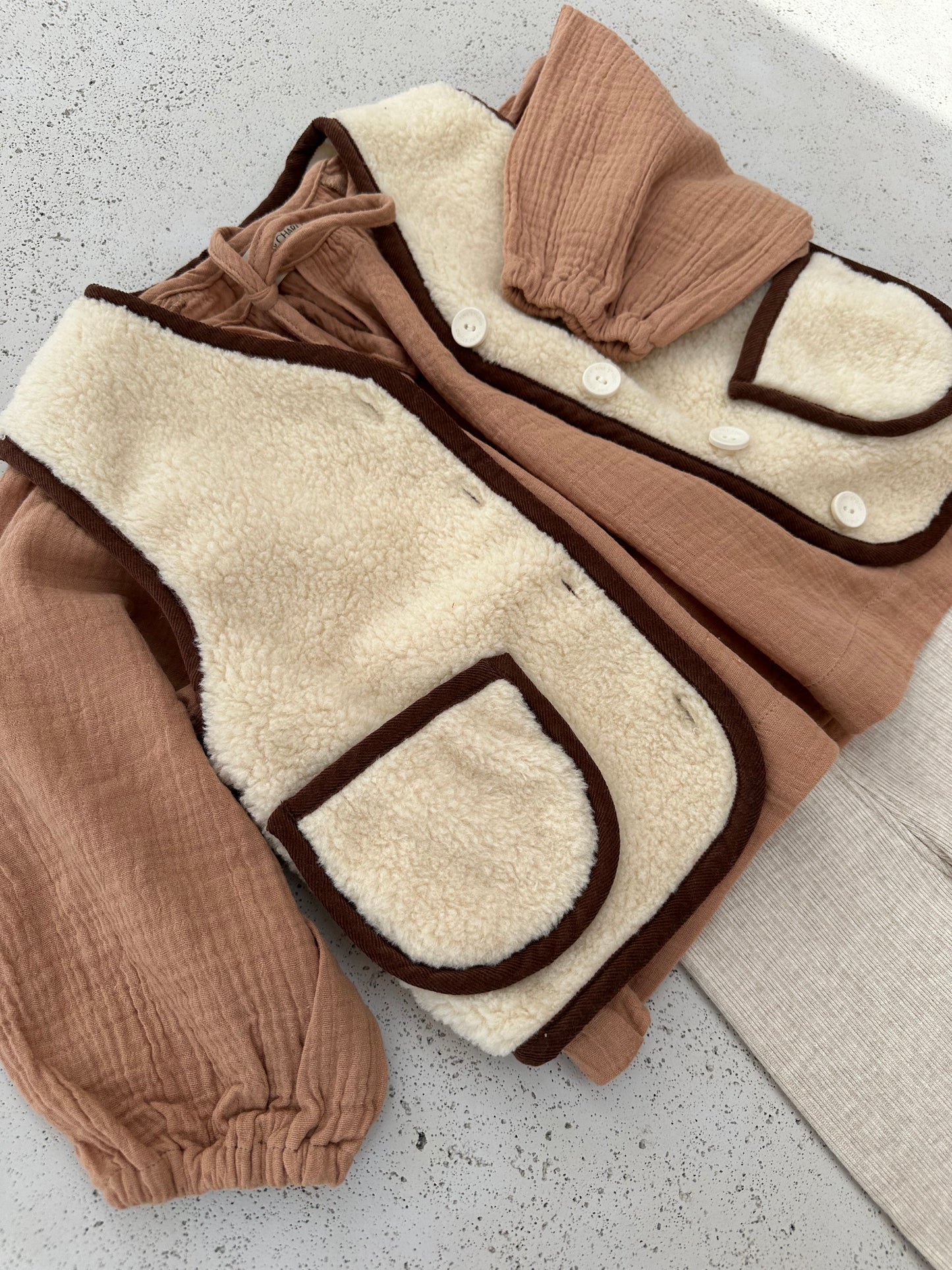 Mousseline blouse - brick