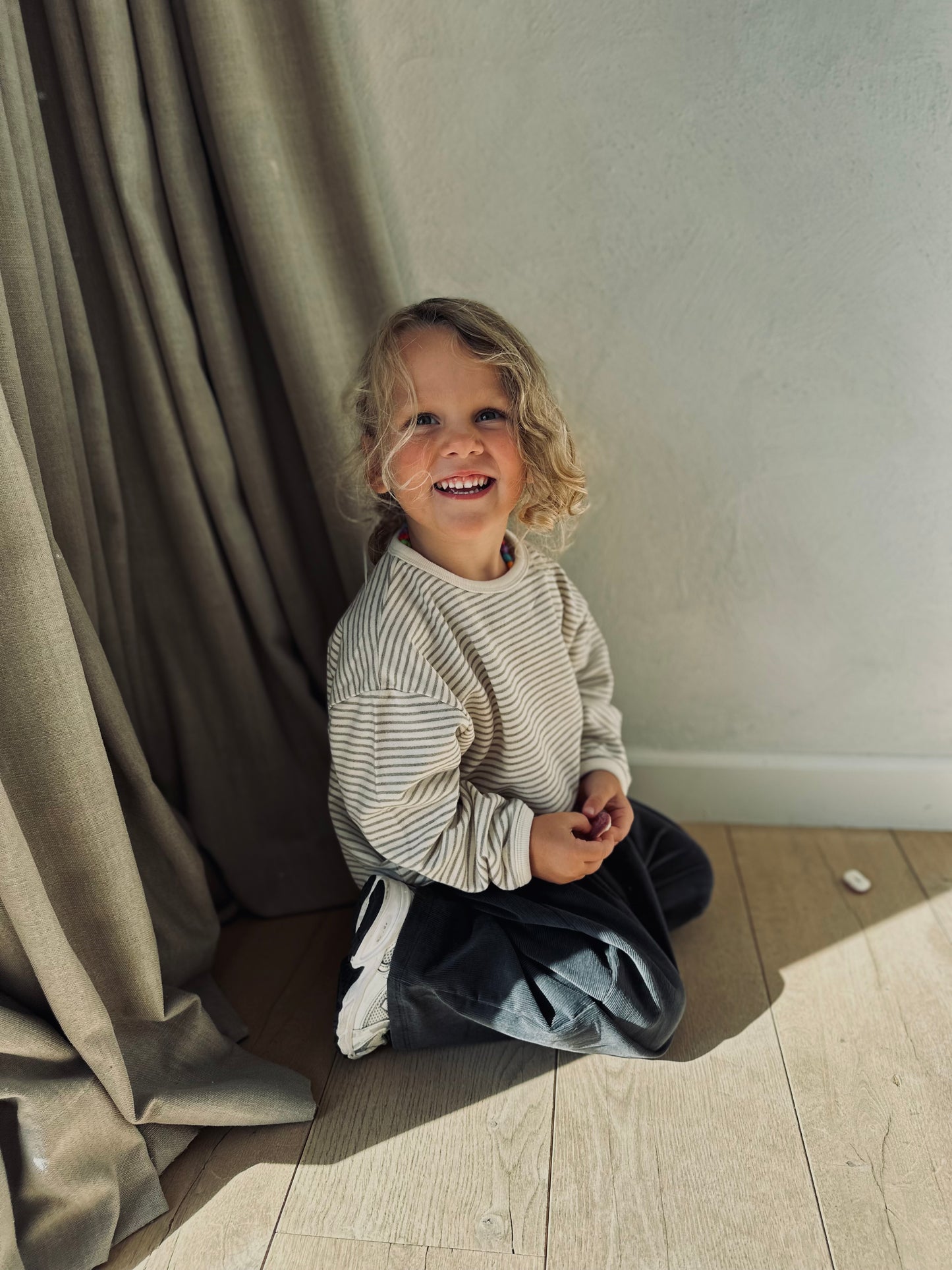 Slub rib pants - charcoal