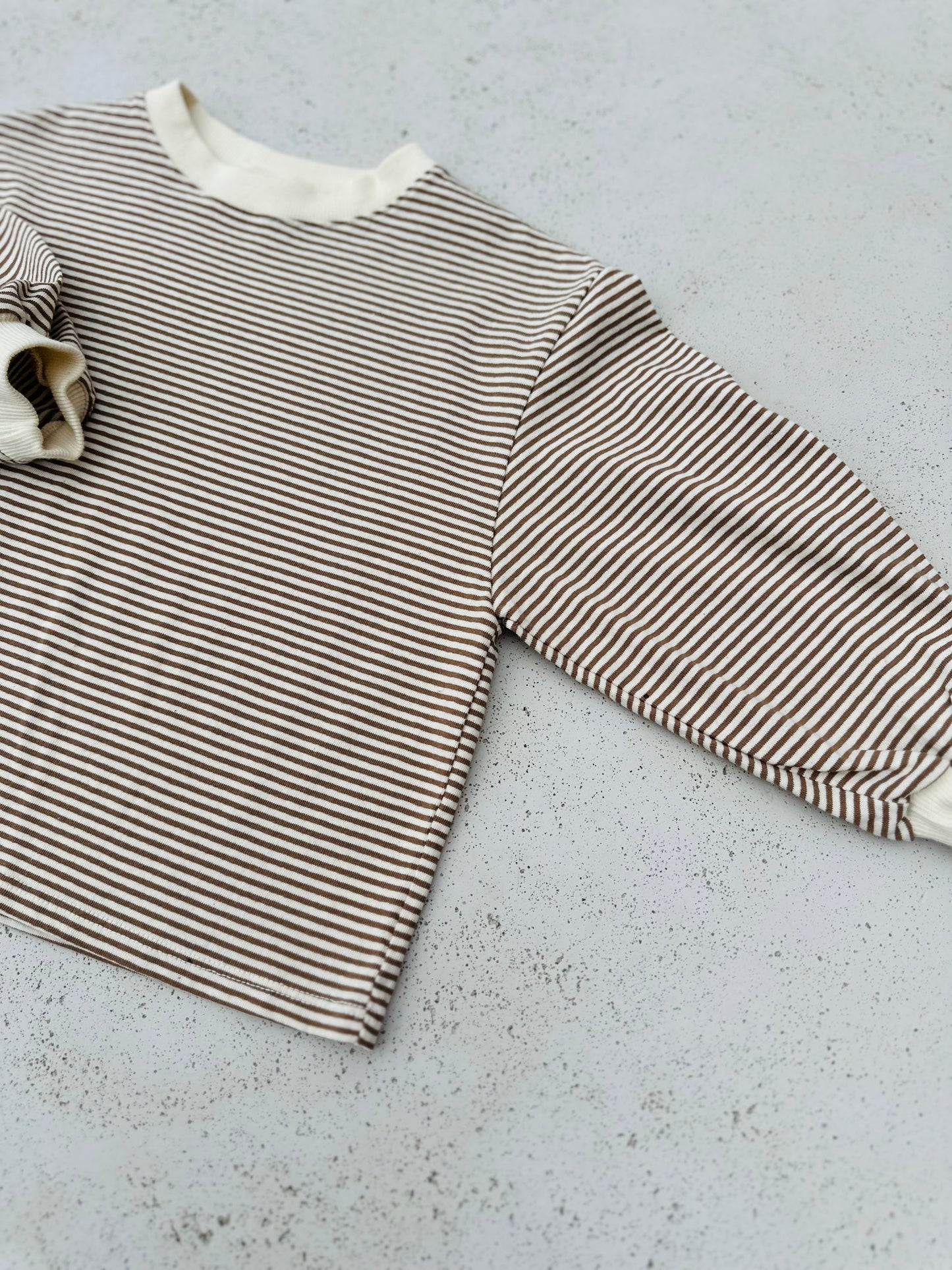 Melmel loose stripe sweatshirt - brown