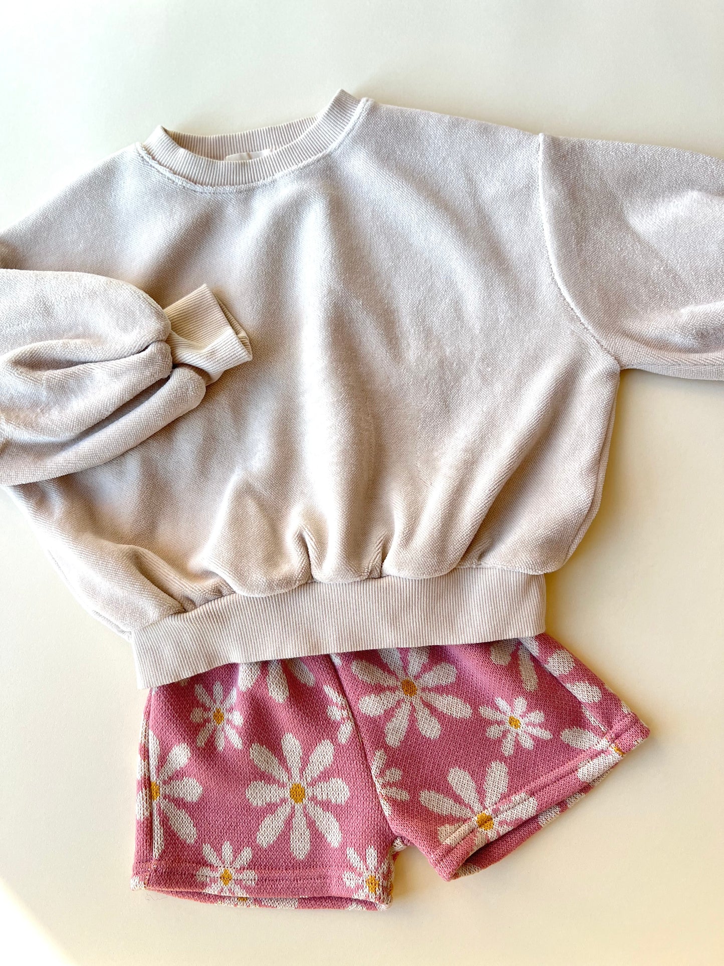 Sandstone relaxed terry sweater - light-beige