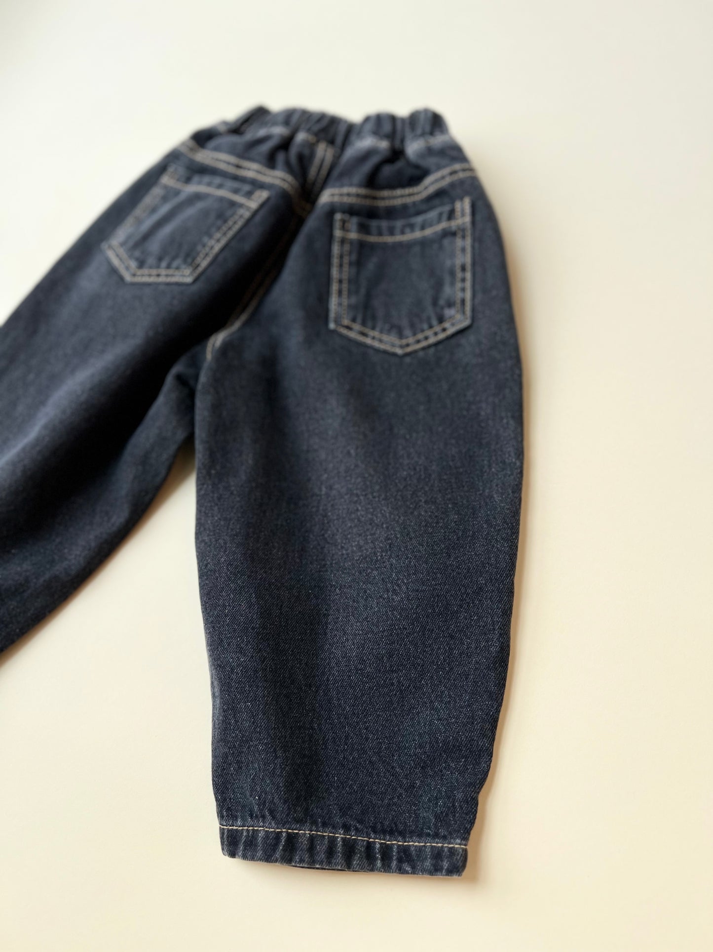 Wide barrel denim - black