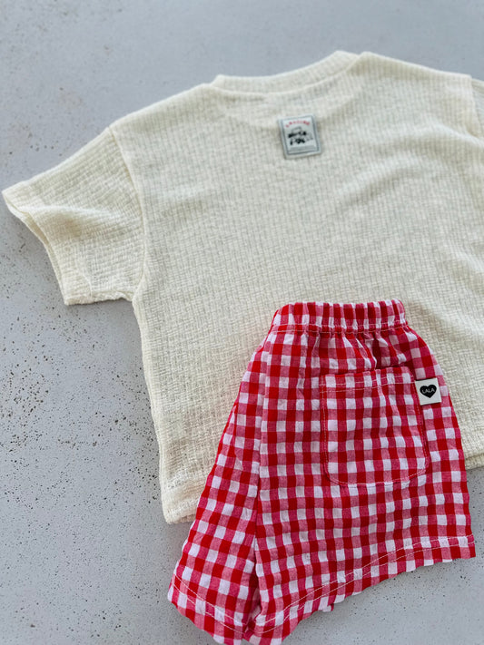 Gaelle knit label shirt - cream