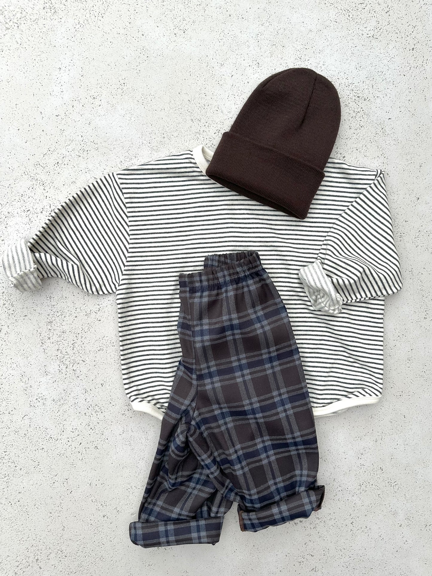 Bangbang stripe sweater - charcoal