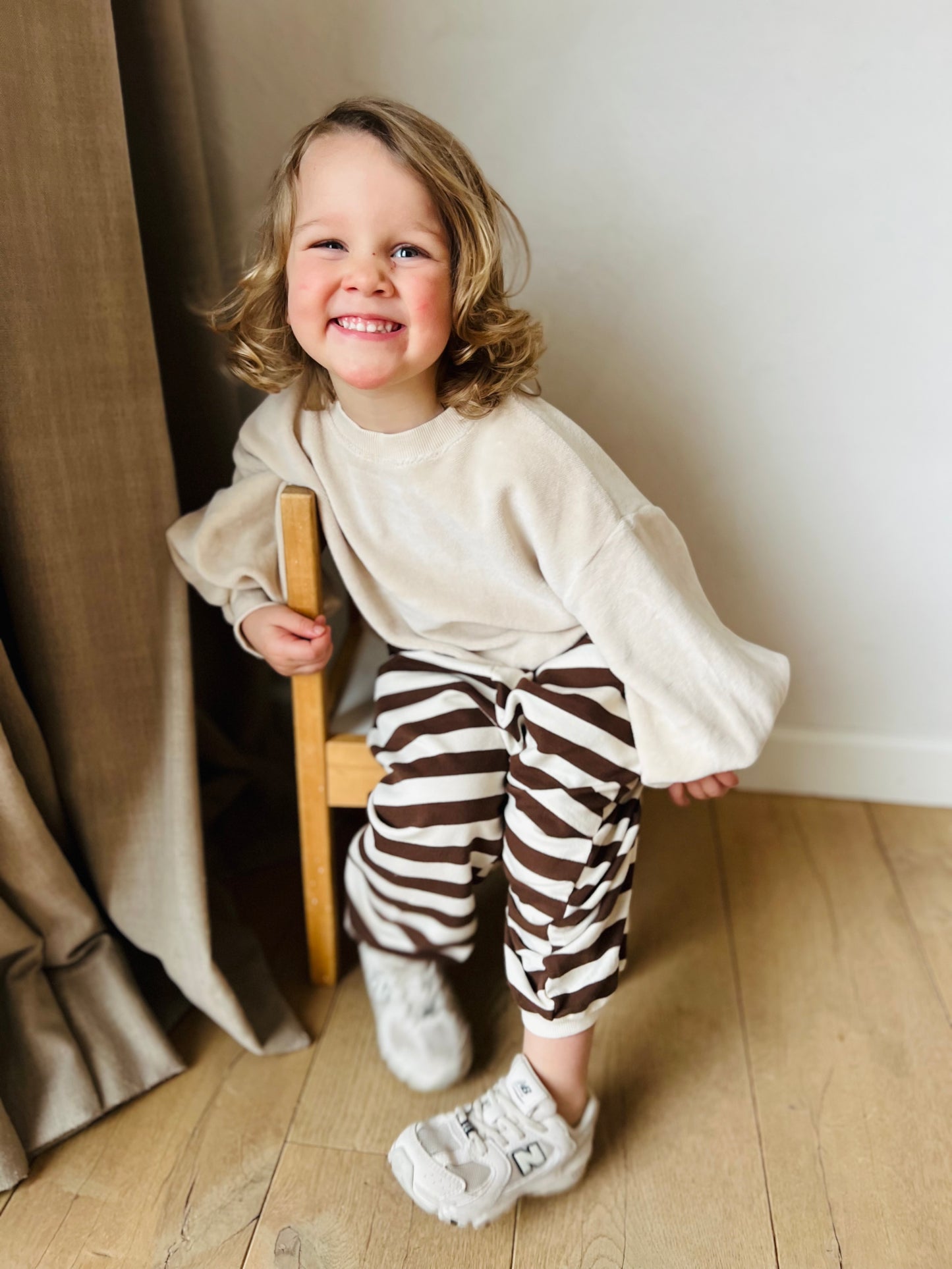 Sandstone relaxed terry sweater - light-beige