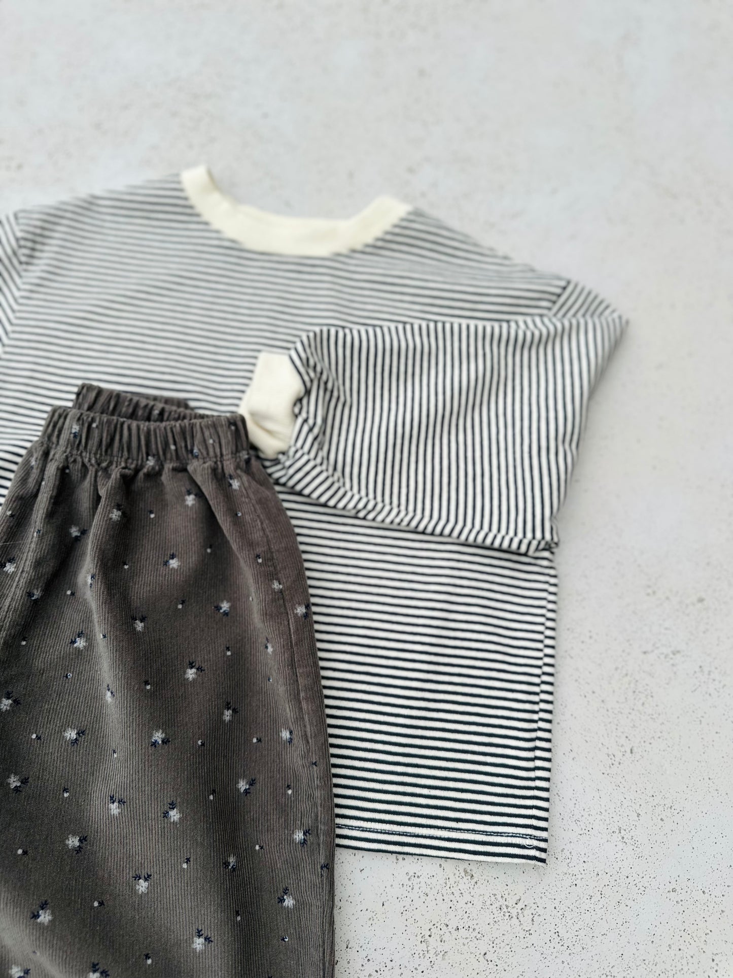 Melmel loose stripe sweatshirt - charcoal