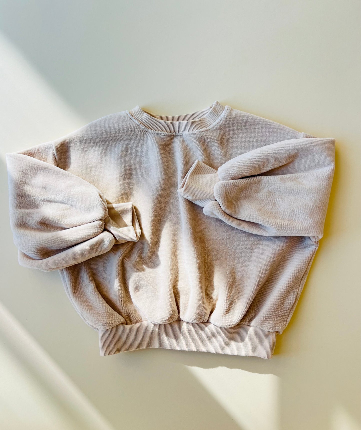 Sandstone relaxed terry sweater - light-beige