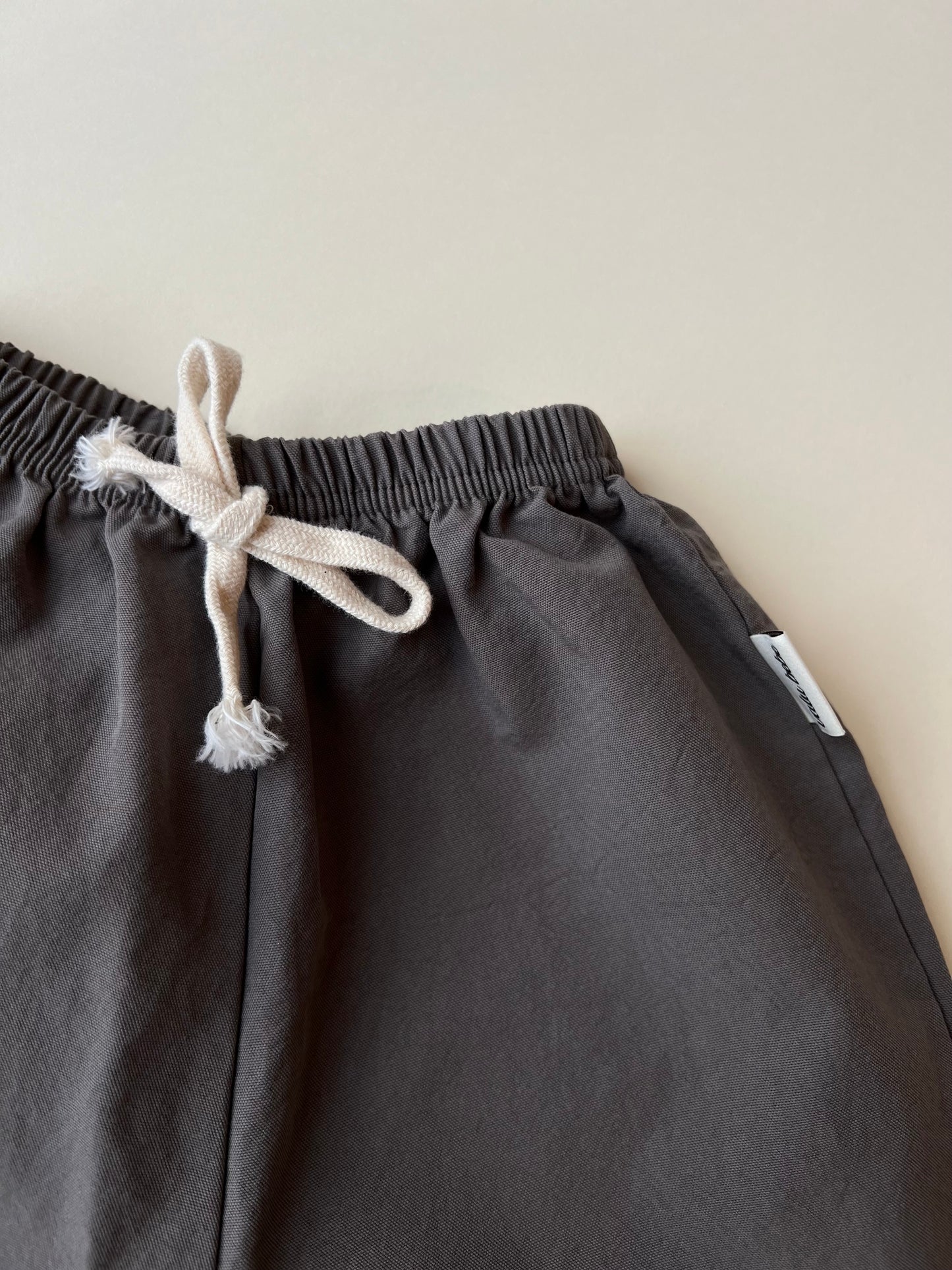 Oxford easy wide pants - charcoal