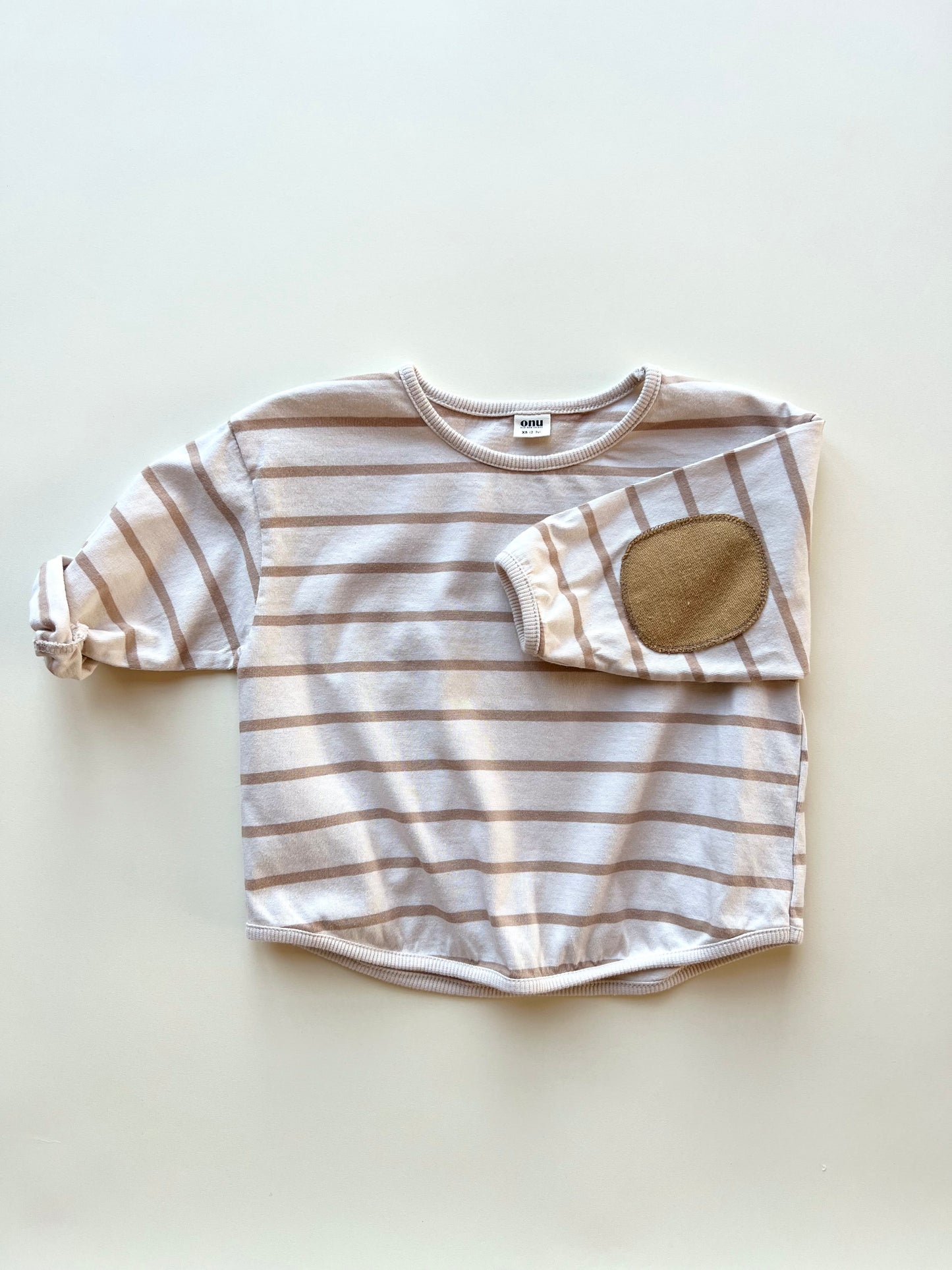 Rory patch tee stripes - beige
