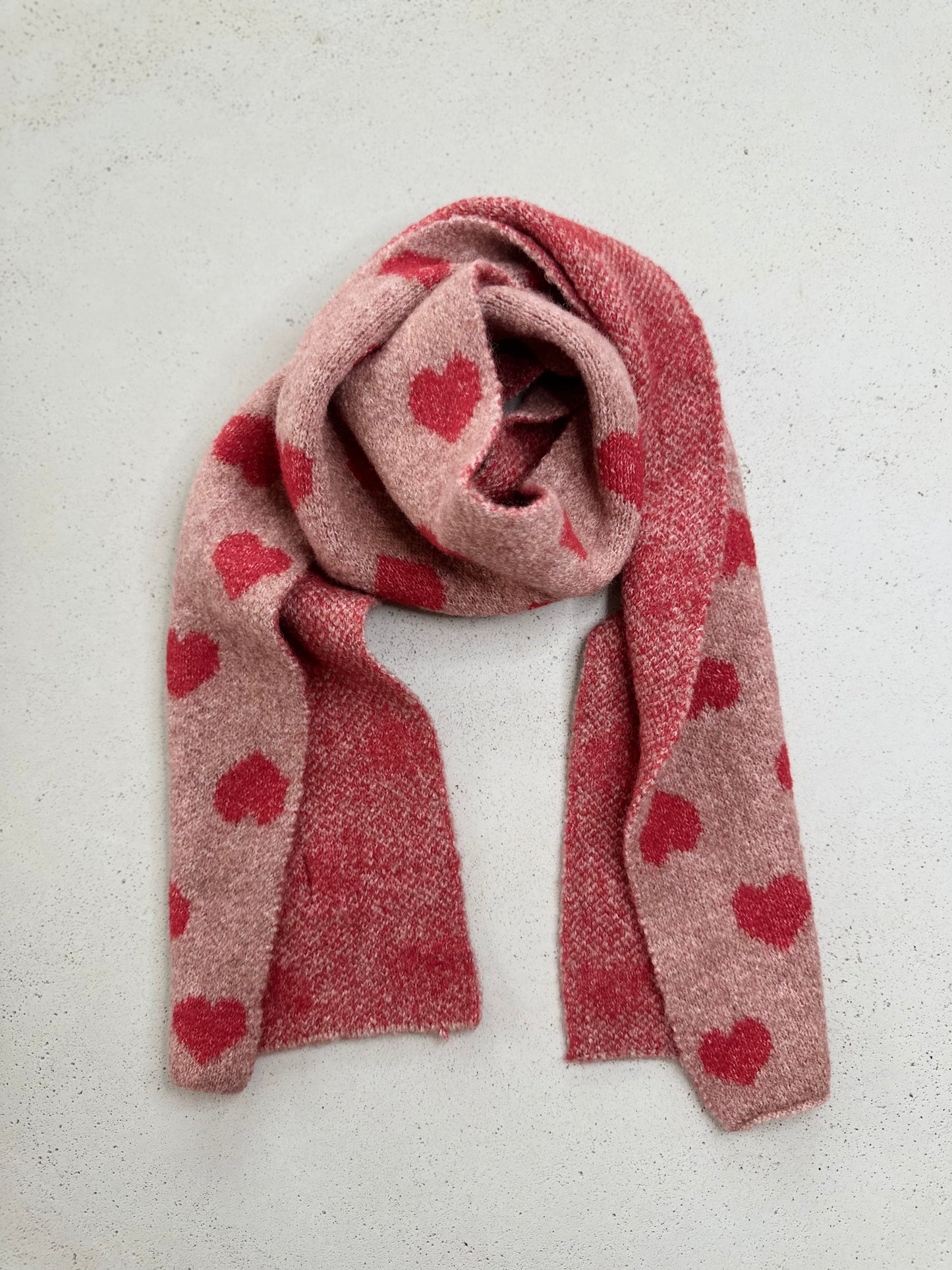Hearts knit scarf - more colors