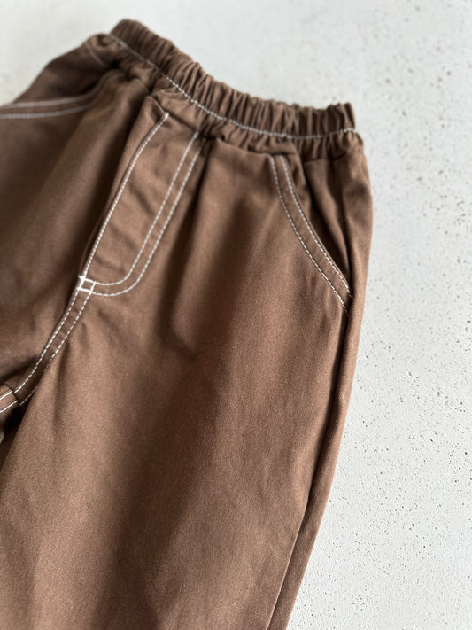 Nito stitch denim - dark brown