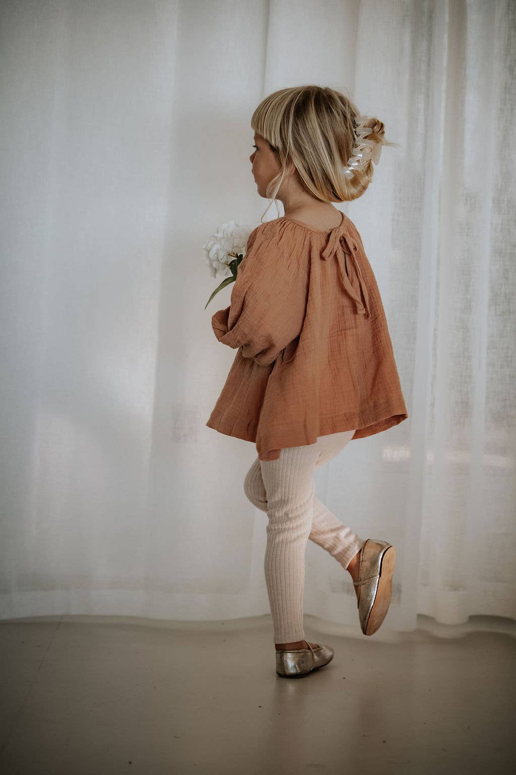 Mousseline blouse - brick