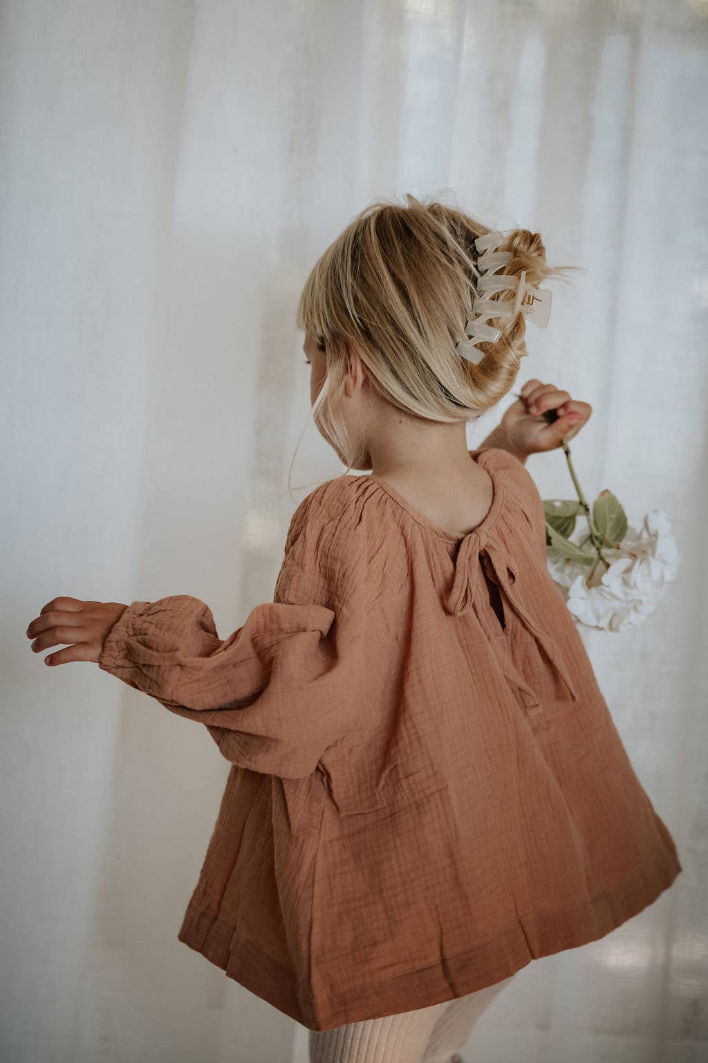 Mousseline blouse - brick