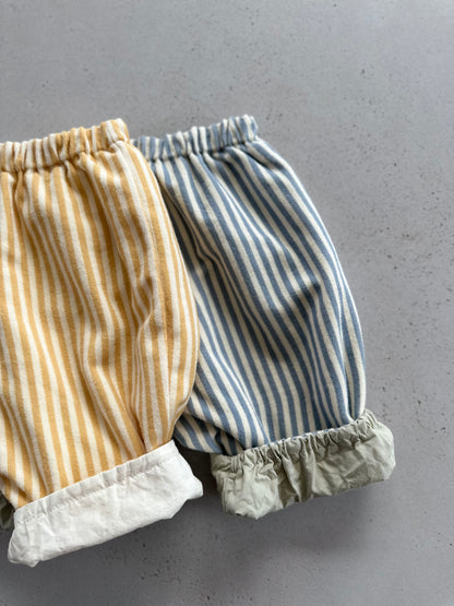 Bebe charlie reversible pants - sky/yellow