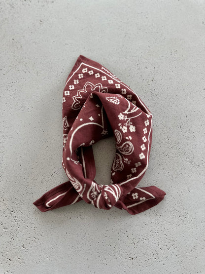 Oscar mini scarf - wine/butter