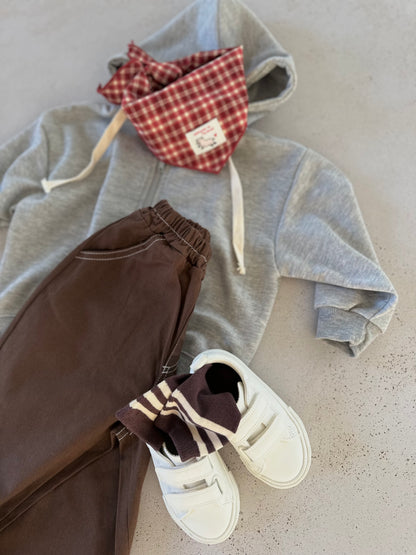 PRE-ORDER Nito stitch cotton pants - dark brown