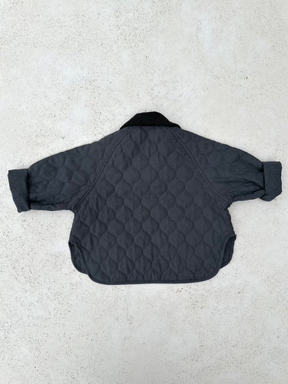 Quin collar quilted jacket - navy